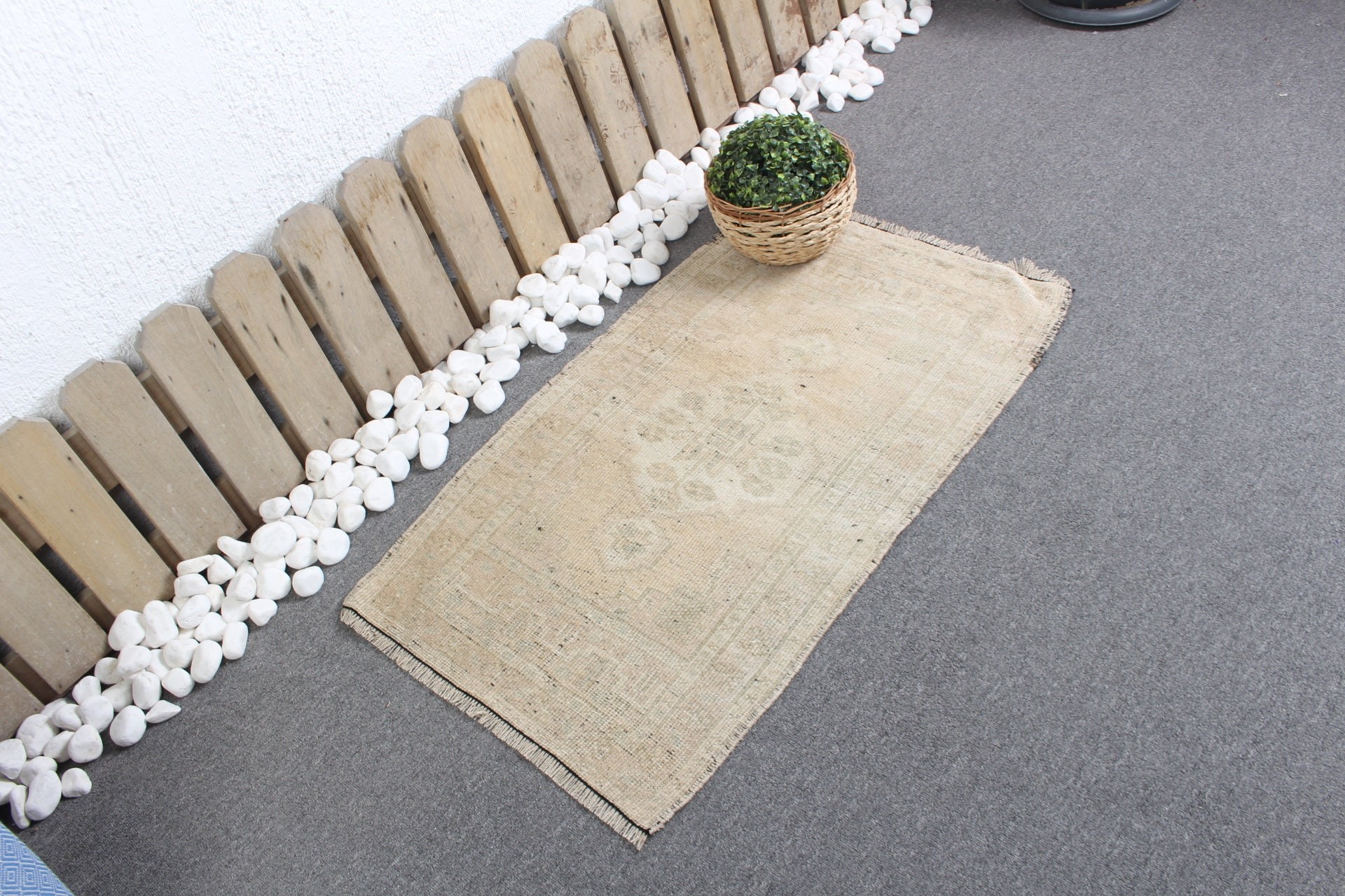 Bathroom Rugs, Turkish Rugs, Oushak Rug, Wall Hanging Rug, Antique Rug, Beige Home Decor Rug, 1.8x3.2 ft Small Rugs, Vintage Rug, Floor Rug