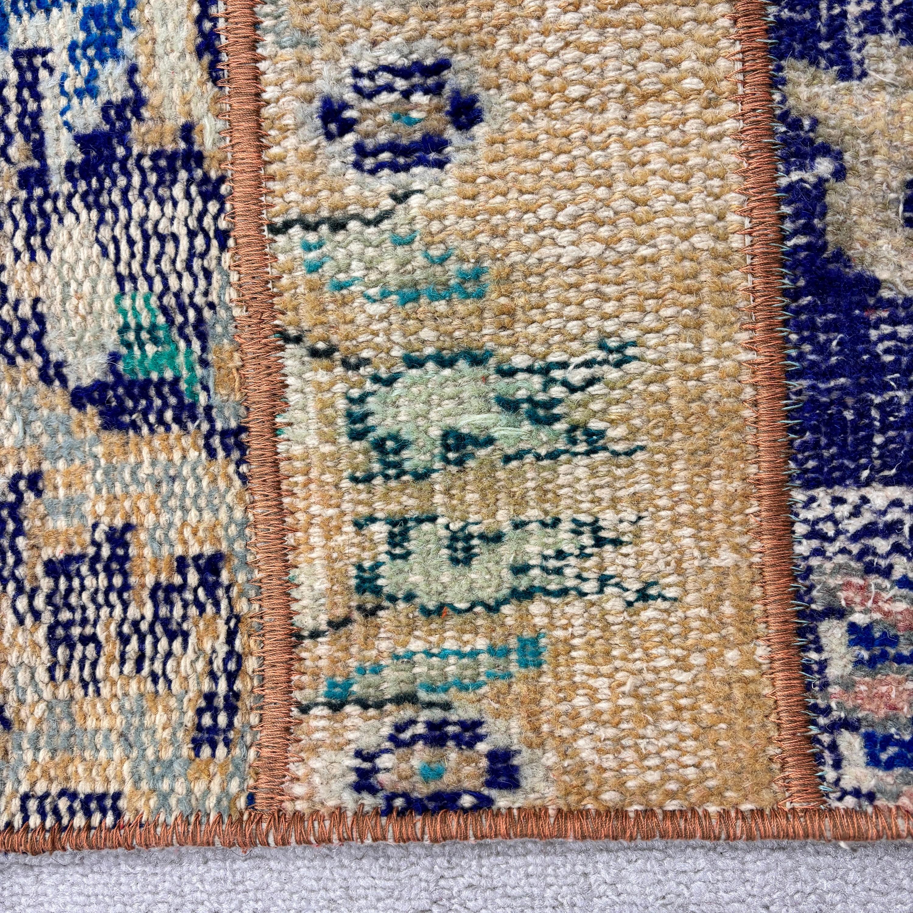 Organic Rug, Oriental Rugs, Vintage Rug, Beige Wool Rugs, Kitchen Rugs, 2.6x4.1 ft Small Rug, Turkish Rug, Small Area Rug, Wall Hanging Rug