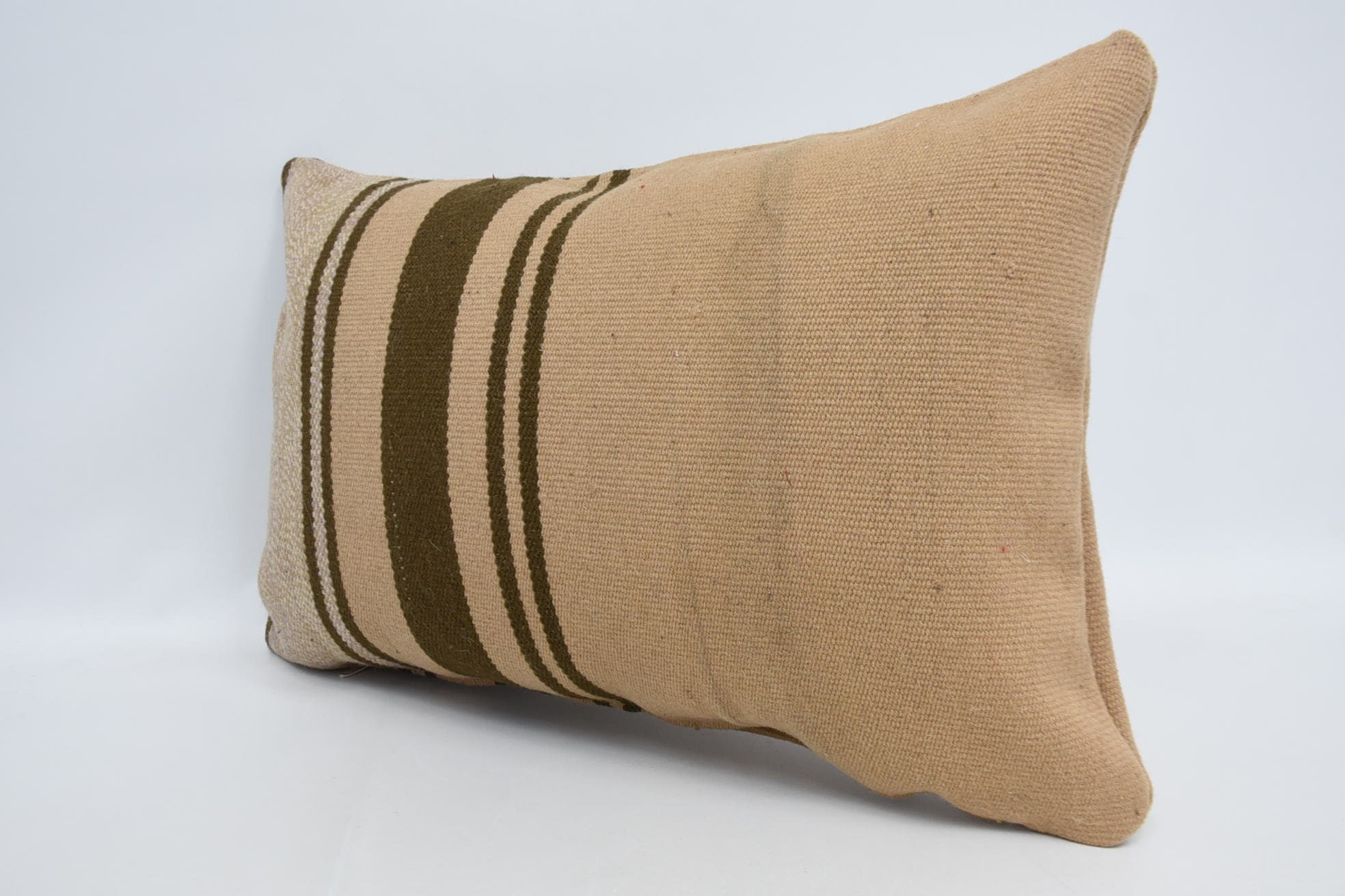 Vintage Kilim Pillow, Kilim Pillow, Turkish Pillow, Neutral Throw Cushion Cover, 16"x24" Orange Pillow Case, Floor Pillow
