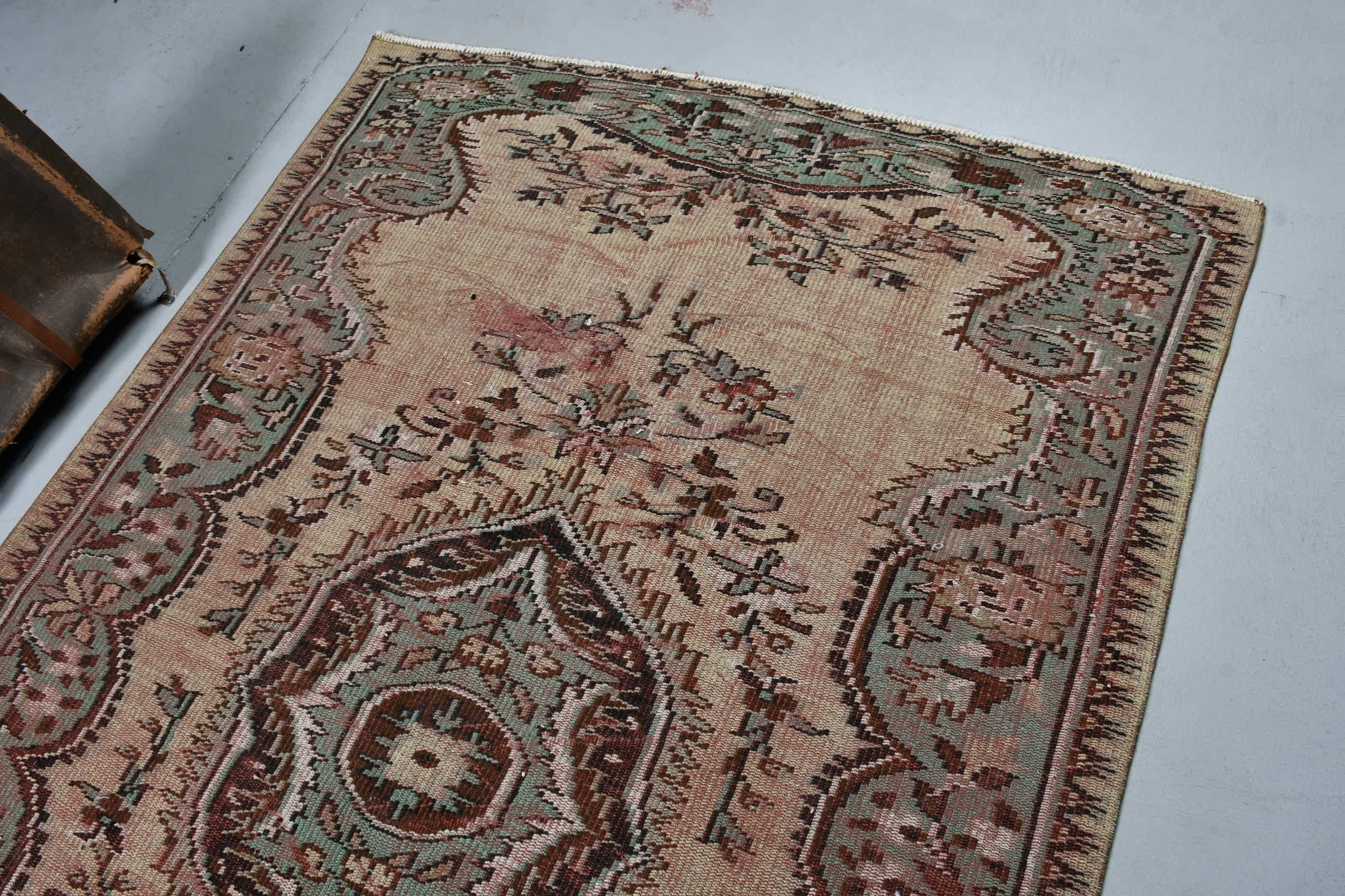 Kahverengi Anadolu Halıları, Oturma Odası Halısı, Soğuk Halı, Boho Halıları, 4,8x7,8 ft Alan Halısı, Vintage Halı, Türk Halıları, Anadolu Halıları, İç Mekan Halıları