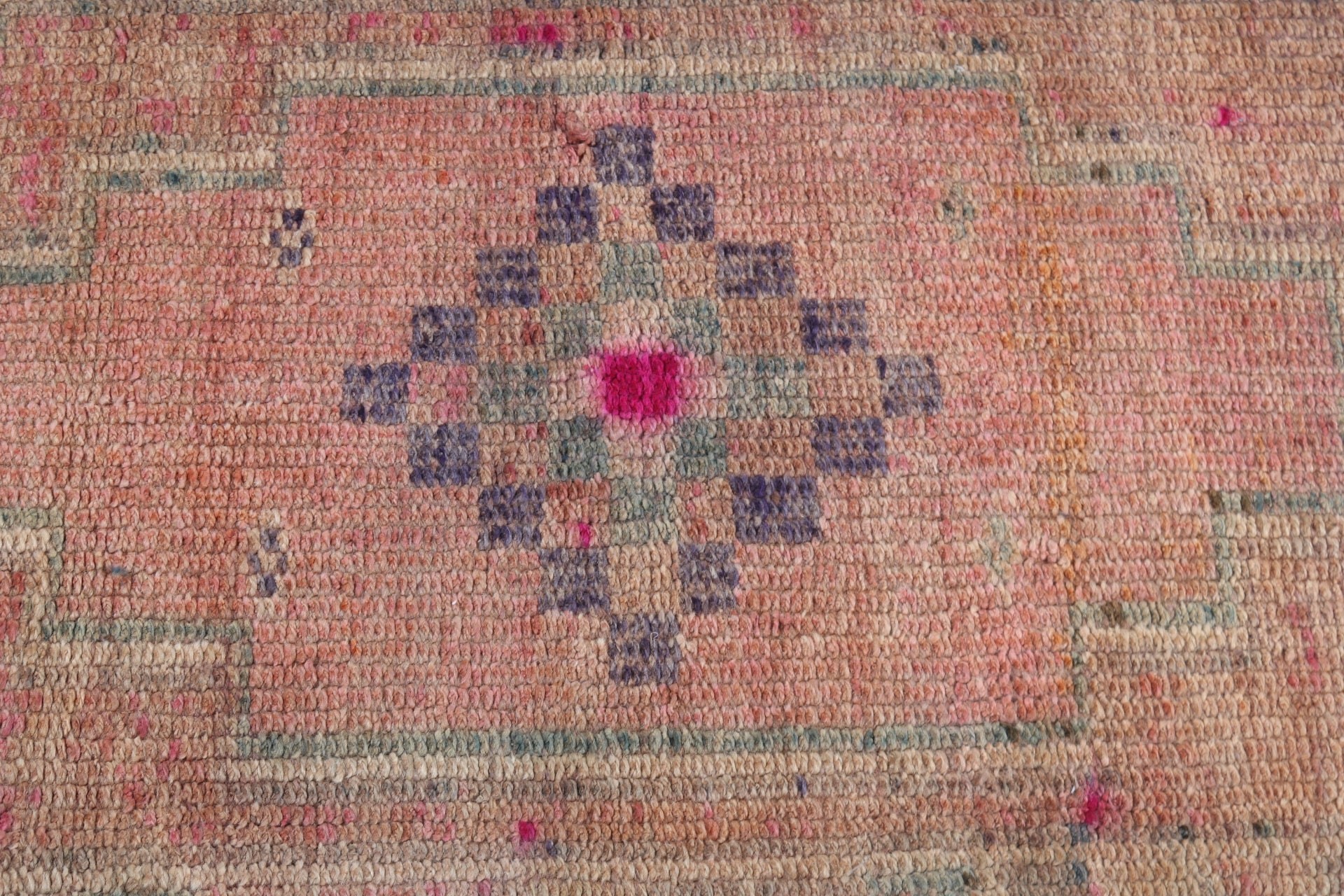 Turkish Rug, Orange Luxury Rug, Moroccan Rugs, Corridor Rugs, Kitchen Rug, Aztec Rug, Vintage Rugs, Handwoven Rug, 2.4x10 ft Runner Rugs