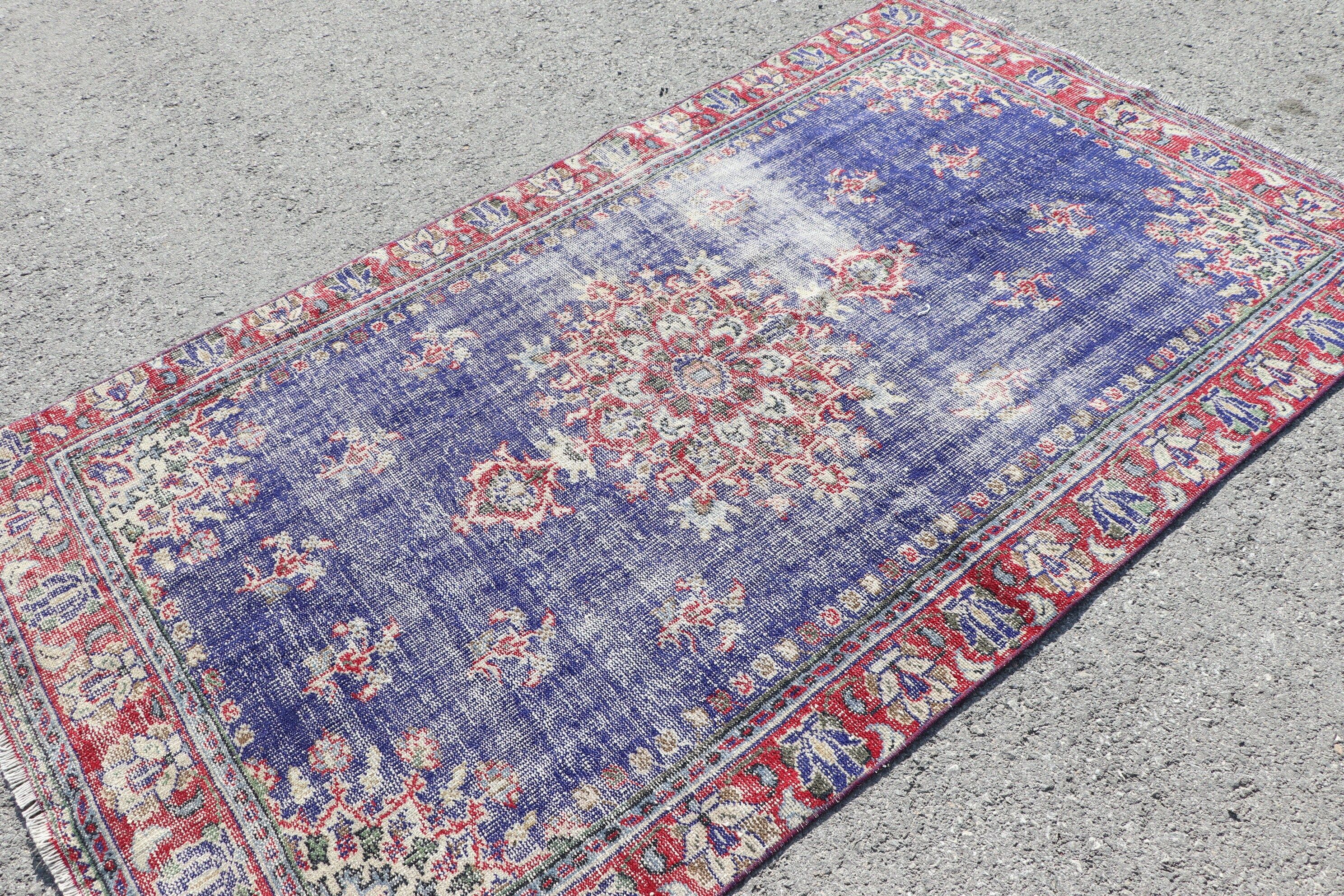 Mor Oushak Halılar, Yer Halısı, Ev Dekorasyonu Halısı, Mutfak Halıları, Türk Halısı, Eklektik Halı, Vintage Halılar, 4.6x7.9 ft Alan Halısı, Yemek Odası Halısı