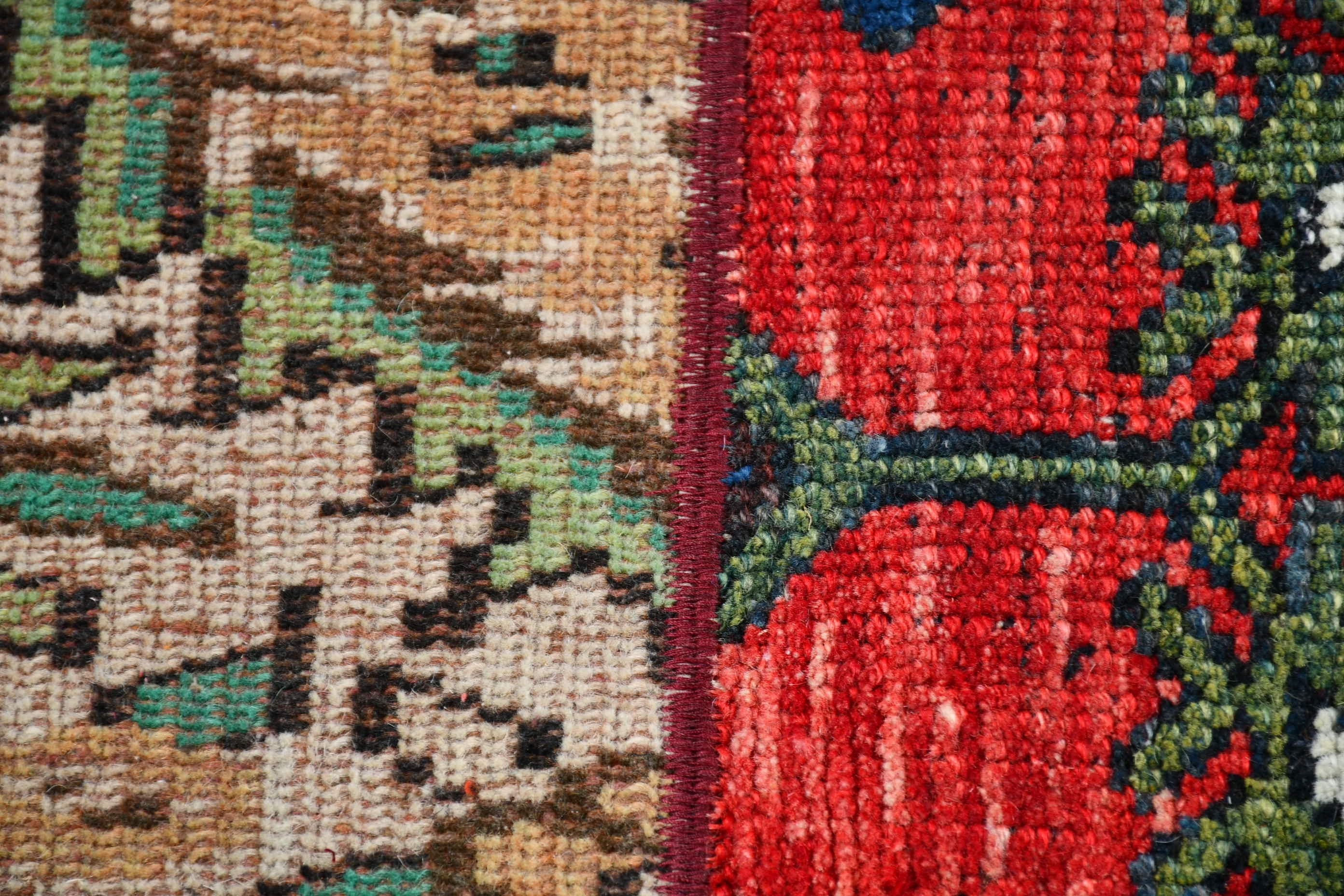 Kitchen Rug, Aztec Rug, Red Antique Rug, Turkish Rug, 2.5x8.1 ft Runner Rugs, Vintage Rug, Rugs for Stair, Anatolian Rug, Corridor Rug