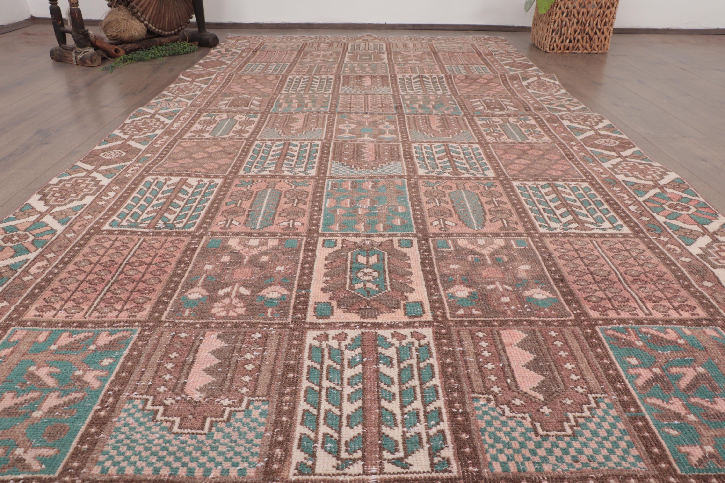 Bronze Luxury Rugs, Vintage Rugs, 4.7x9.8 ft Large Rugs, Turkish Rug, Salon Rugs, Moroccan Rugs, Bedroom Rug, Modern Rug, Large Oushak Rugs