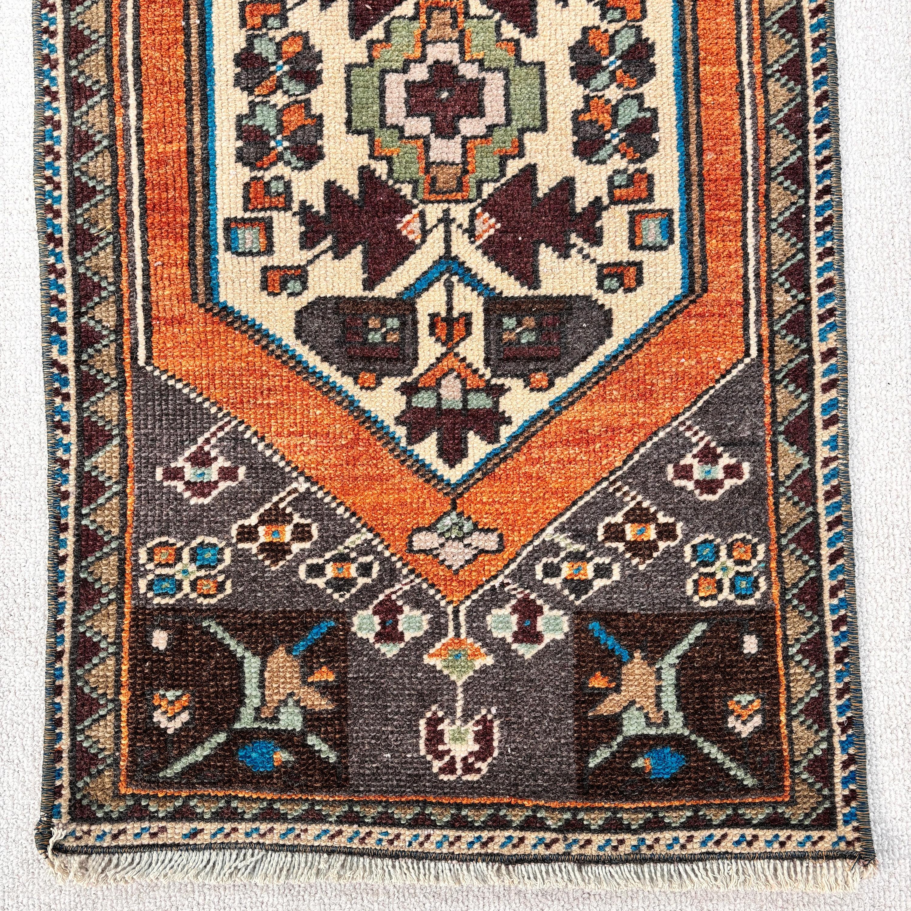 1.5x3 ft Küçük Halılar, Türk Halıları, El Dokuma Halılar, Paspas Halısı, Boho Halısı, Açıklama Halıları, Mor Nötr Halılar, Çocuk Halısı, Vintage Halılar