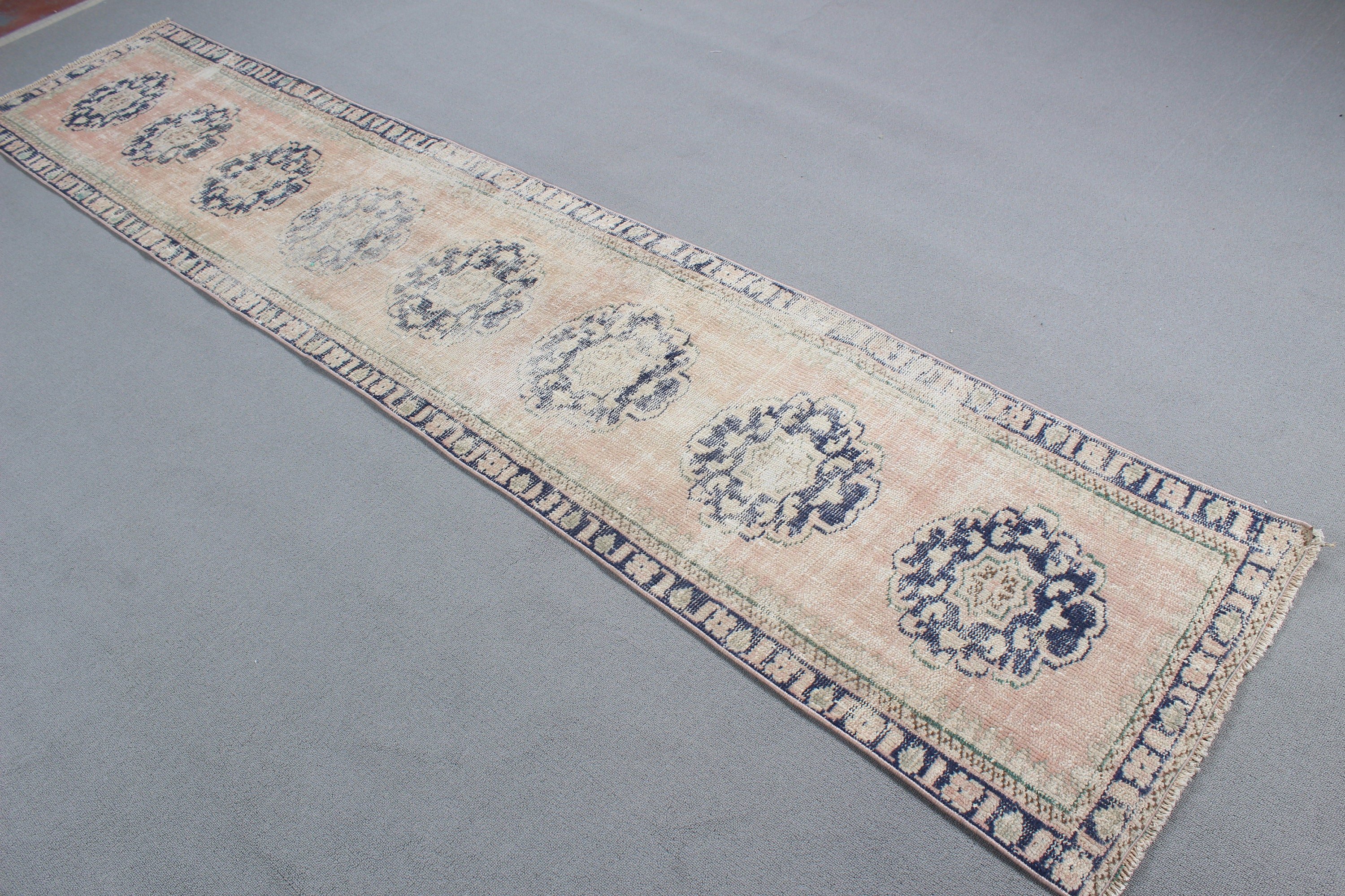 Hallway Rugs, Vintage Rugs, Exotic Rug, Corridor Rugs, Beige Geometric Rug, Floor Rugs, Turkish Rugs, Modern Rug, 2.1x10.3 ft Runner Rugs