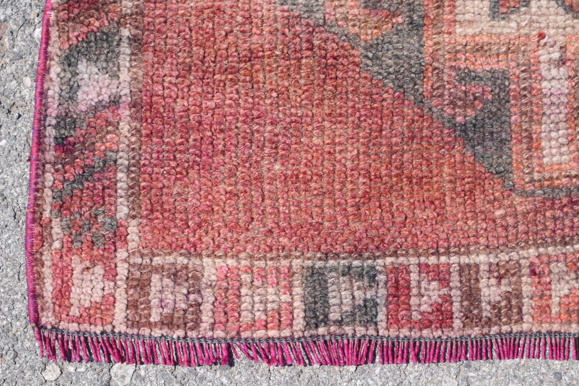 Cool Rug, Vintage Rugs, Pink Floor Rugs, Home Decor Rug, 2.8x11.1 ft Runner Rugs, Turkish Rugs, Rugs for Runner, Dorm Rugs, Hallway Rug