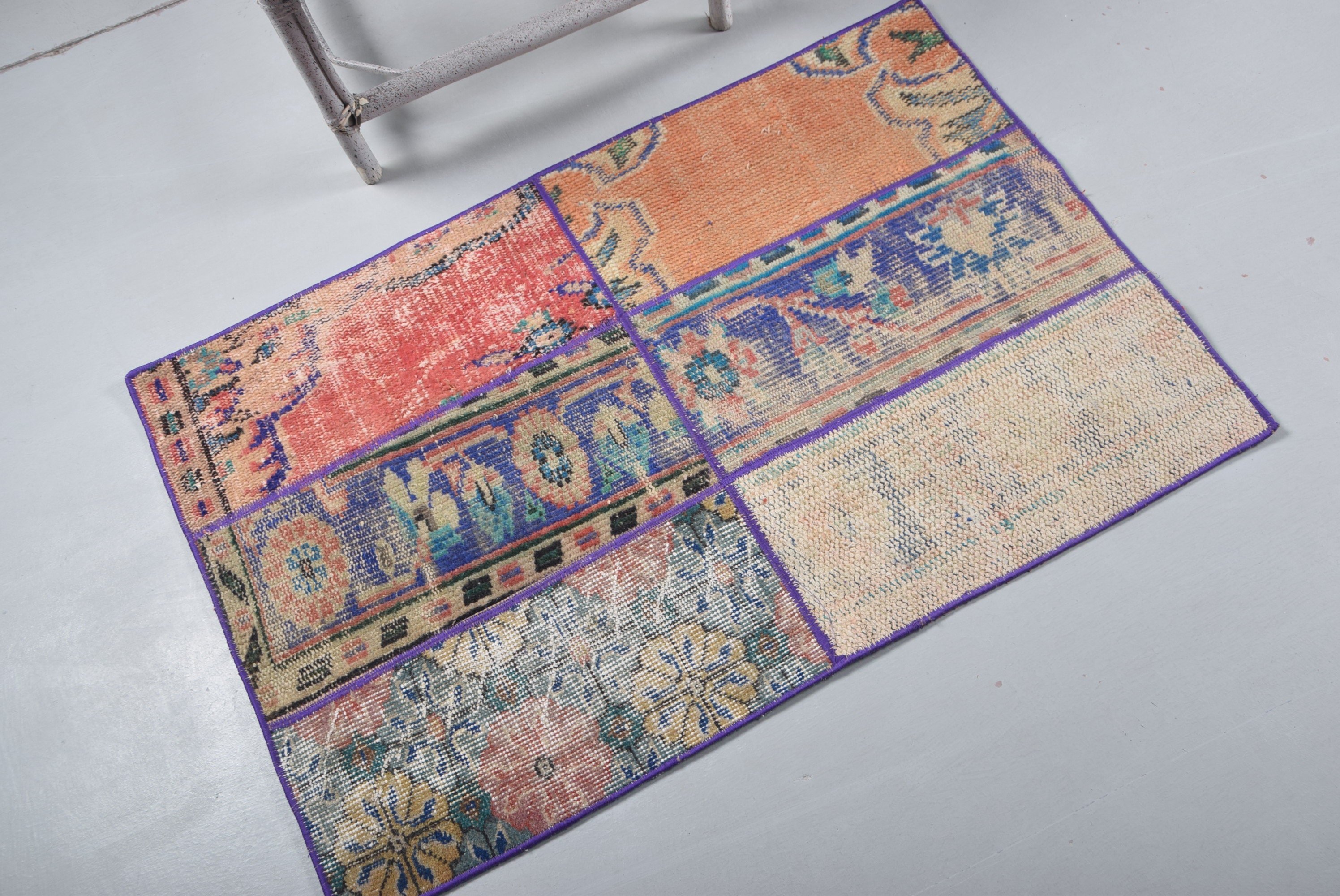Kitchen Rugs, Vintage Rugs, Organic Rugs, Turkish Rug, 2.2x3.4 ft Small Rug, Bathroom Rugs, Blue Oriental Rug, Anatolian Rug