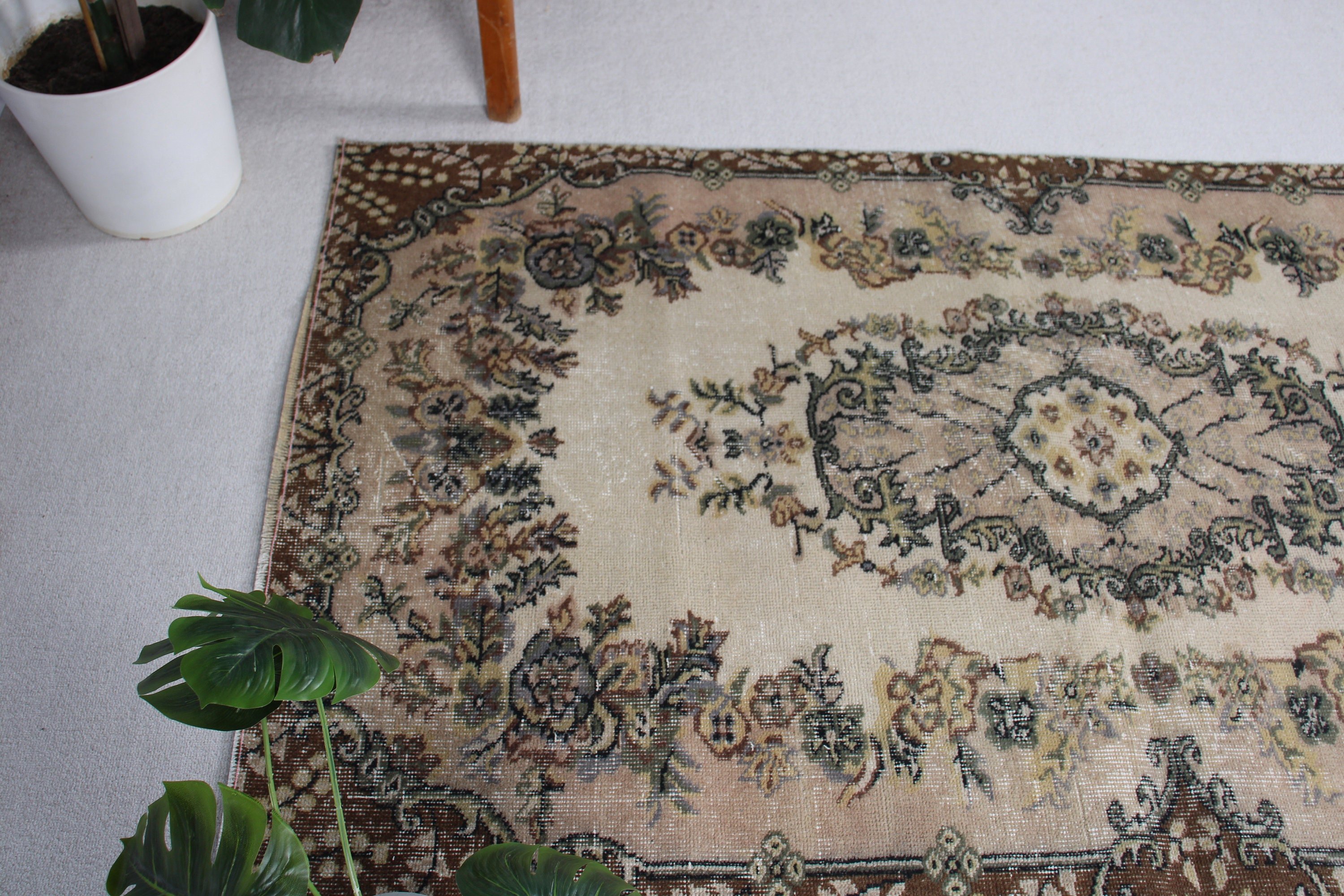 Türk Halısı, Nötr Halılar, Yer Halısı, Yatak Odası Halıları, Mutfak Halıları, Bej Antika Halı, 3,6x6,4 ft Vurgulu Halılar, Vintage Halılar, Modern Halı