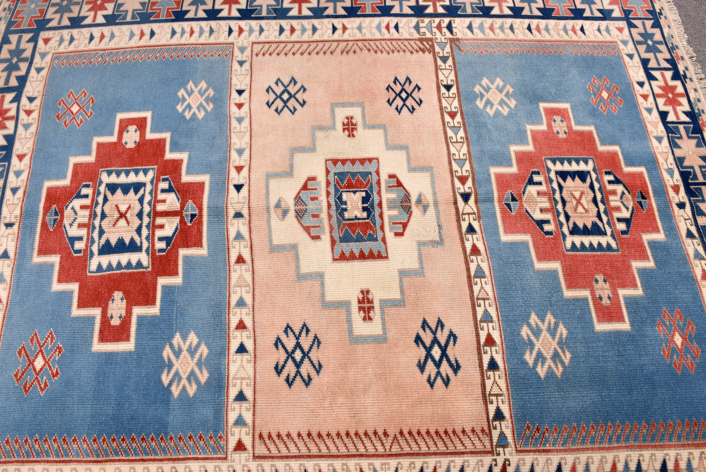 Açıklama Halısı, Oturma Odası Halıları, Havalı Halı, Vintage Halılar, Oushak Alan Halısı, 5,8x6,6 ft Alan Halıları, Boho Halısı, Türk Halıları, Mavi Anadolu Halısı