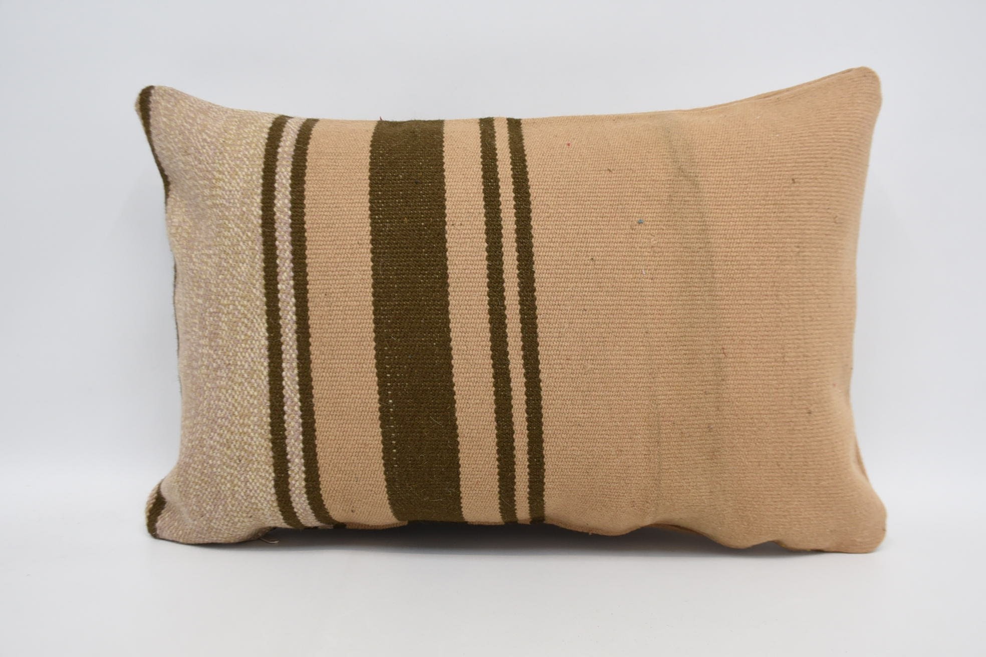 Vintage Kilim Pillow, Kilim Pillow, Turkish Pillow, Neutral Throw Cushion Cover, 16"x24" Orange Pillow Case, Floor Pillow