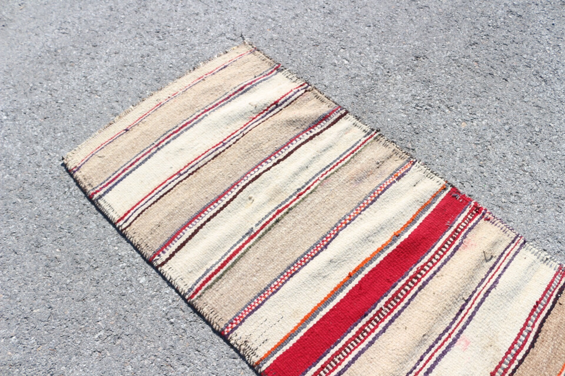 Corridor Rug, Turkish Rug, Kilim, Beige Oushak Rug, Bedroom Rug, Stair Rugs, Rugs for Runner, Cool Rug, 2.8x8.4 ft Runner Rug, Vintage Rug