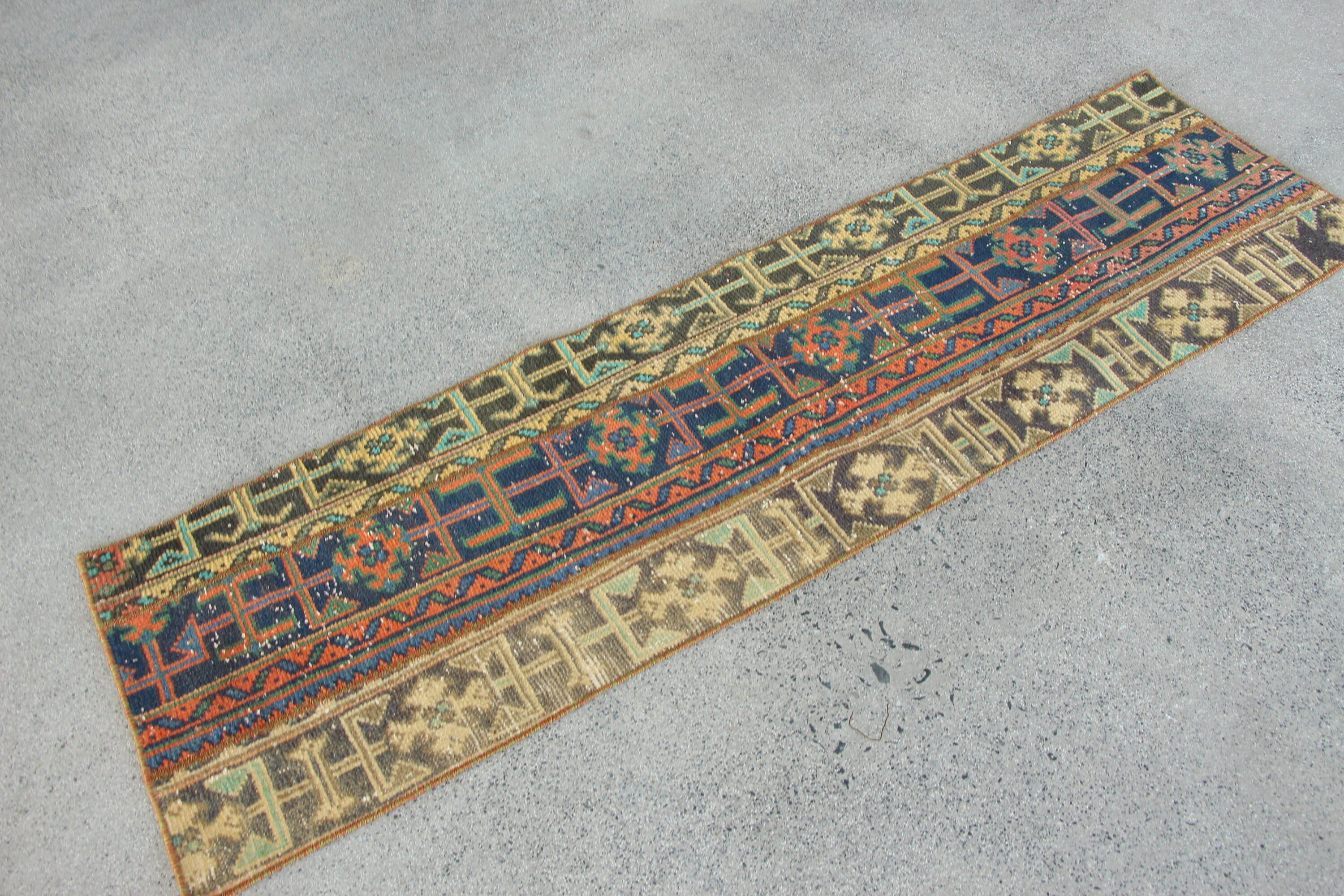 Havalı Halı, Fas Halısı, Sarı Oushak Halısı, Vintage Halılar, Türk Halısı, 1.7x6 ft Runner Halısı, Bohem Halıları, Koridor Halıları, Koridor Halıları