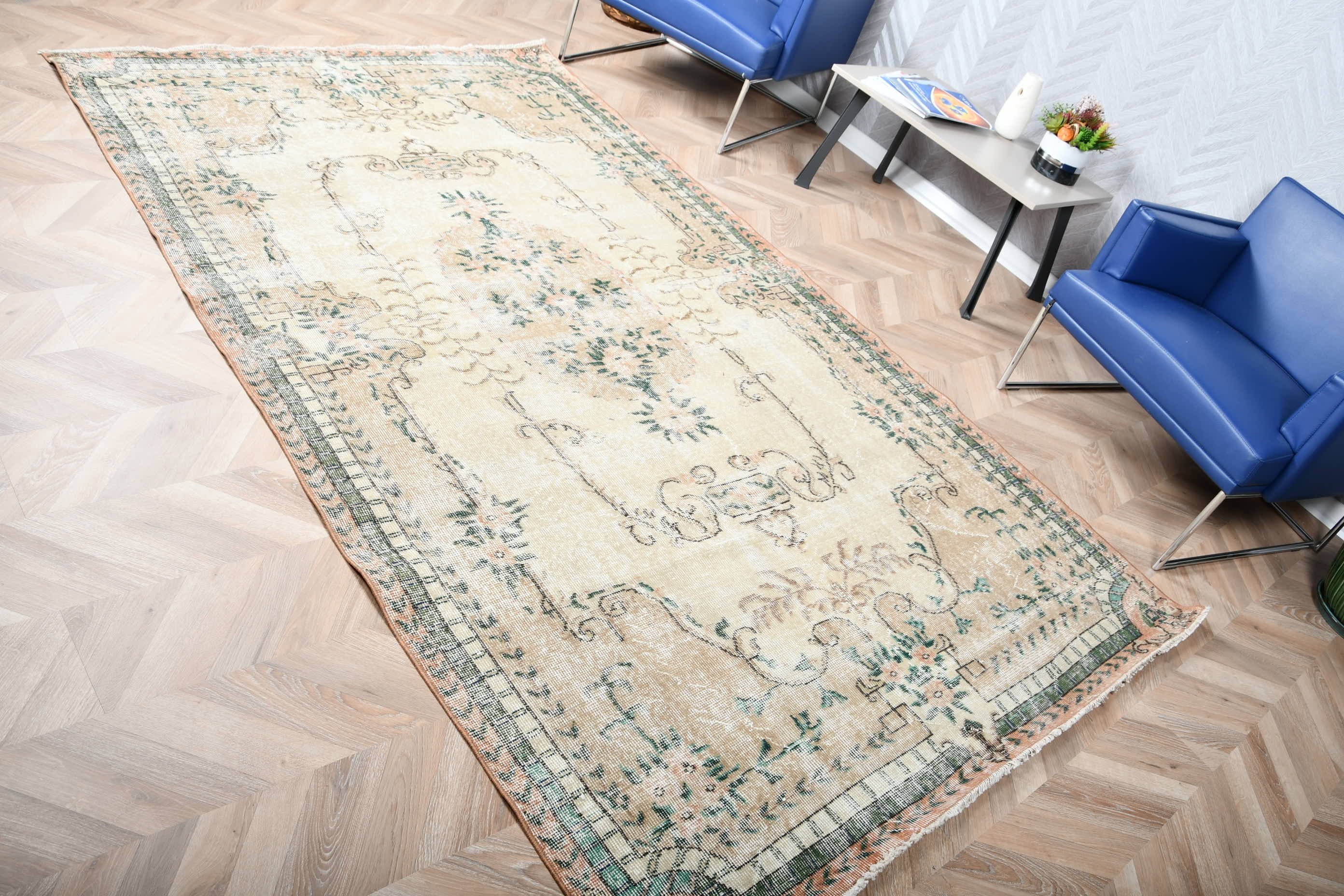 5.2x8.9 ft Large Rug, Vintage Rugs, Oushak Rug, Cute Rug, Moroccan Rug, Dining Room Rugs, Bedroom Rugs, Beige Home Decor Rugs, Turkish Rug