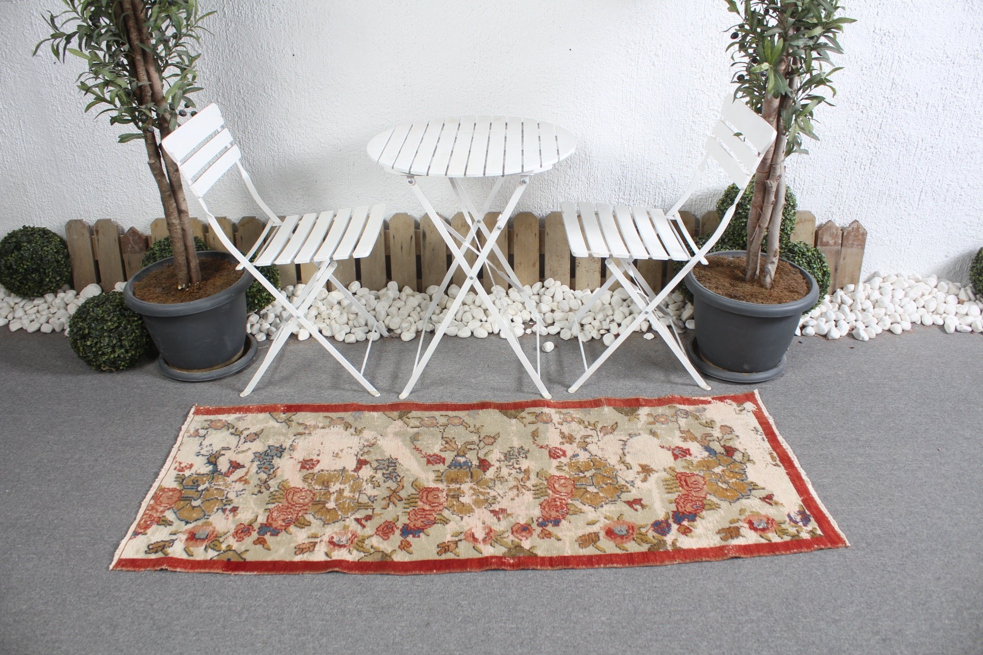 Vintage Halı, Yeşil Soğuk Halı, Yatak Odası Halısı, Türk Halıları, Koridor Halısı, Ev Dekor Halısı, 2.2x5.5 ft Runner Halısı, Mutfak Halısı, Mutfak Halıları