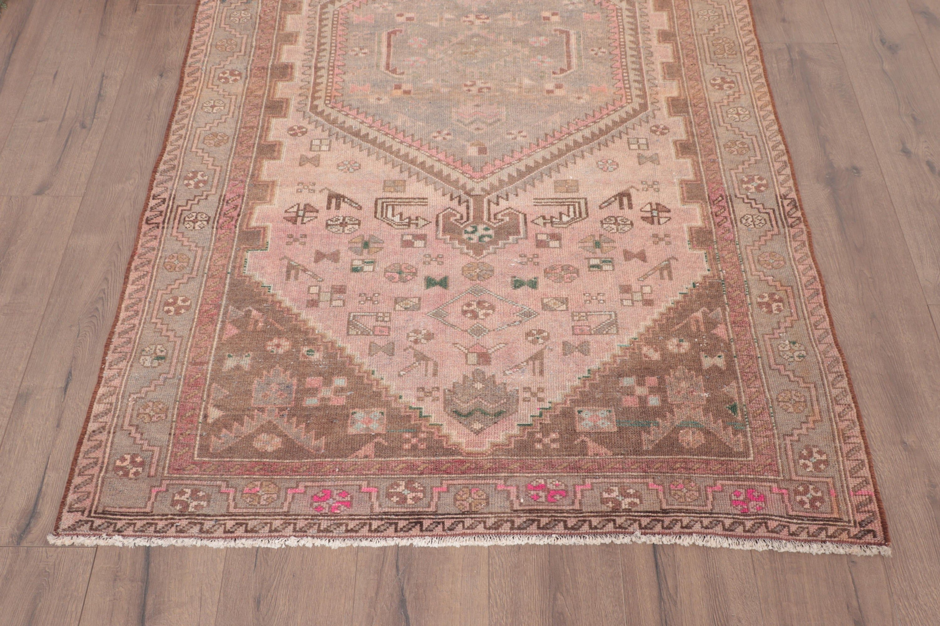 Oushak Bölge Halısı, Havalı Halılar, Yer Halısı, Pembe Boho Halısı, Vintage Dekor Halıları, Türk Halıları, Vintage Alan Halısı, 4x6,6 ft Alan Halısı, Vintage Halılar