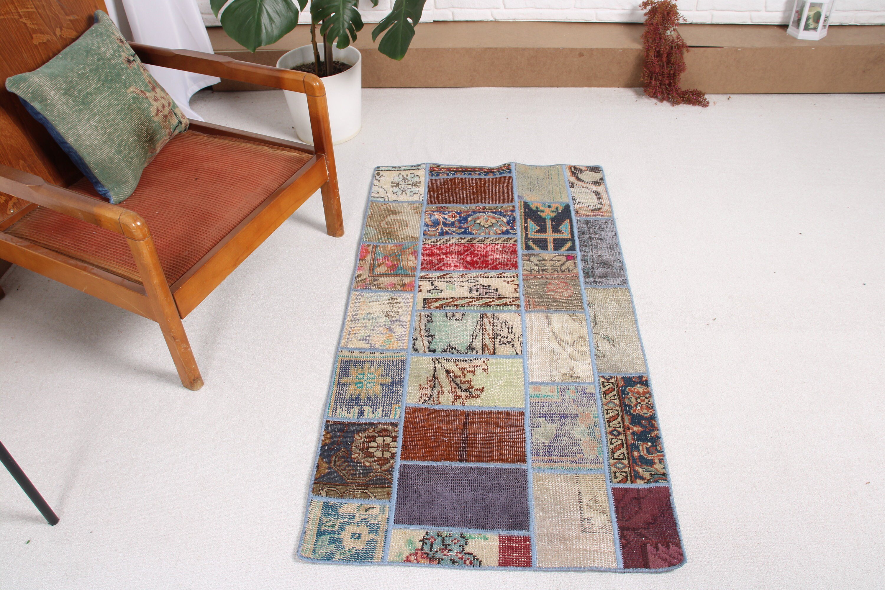 Green  2.4x4.5 ft Small Rug, Vintage Rug, Bath Rugs, Moroccan Rugs, Antique Rug, Entry Rug, Turkish Rugs, Rugs for Bath