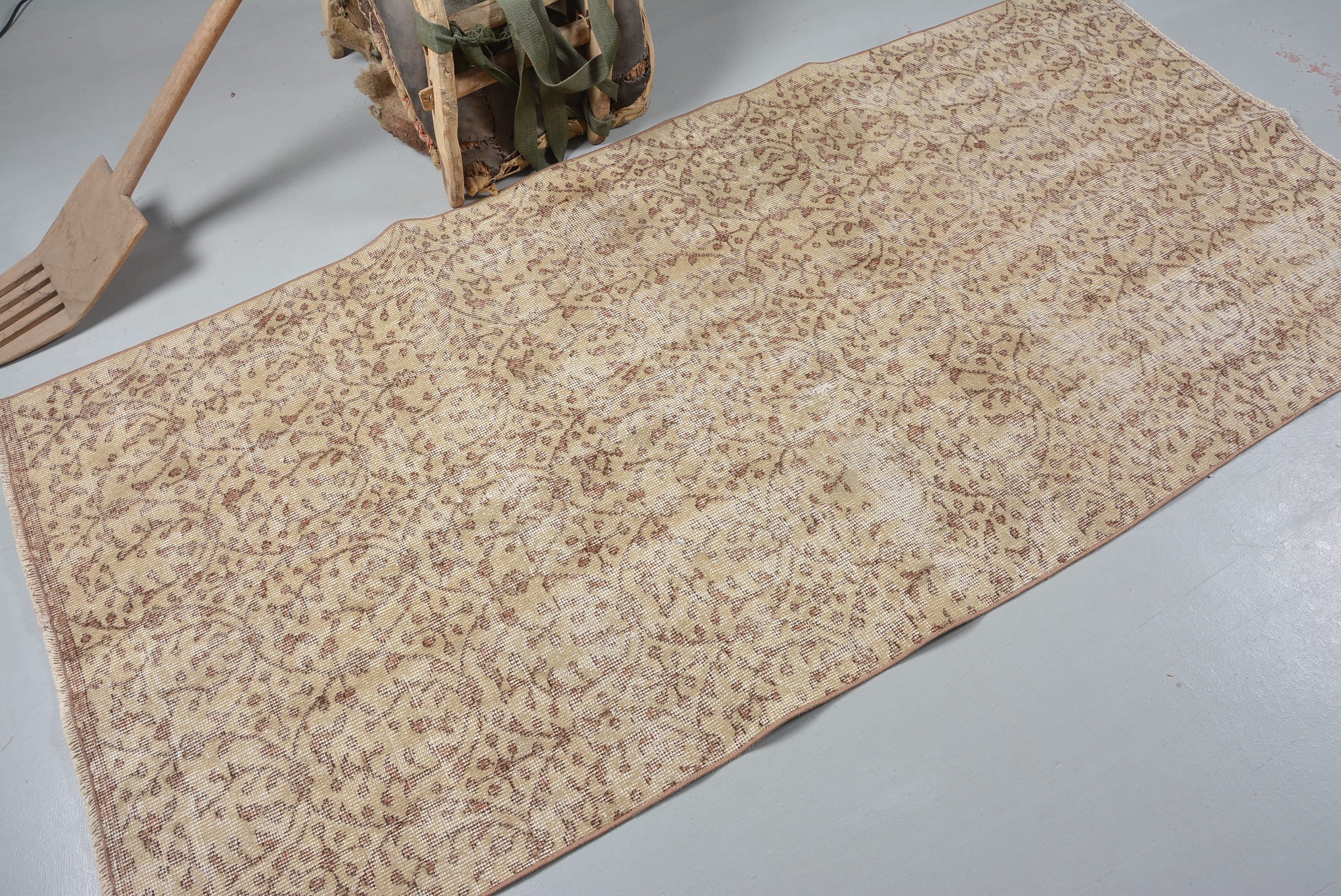 Living Room Rug, Indoor Rug, Oushak Rugs, Rugs for Bedroom, 3.5x7.4 ft Area Rugs, Turkish Rug, Vintage Rug, Distressed Rugs, Anatolian Rugs
