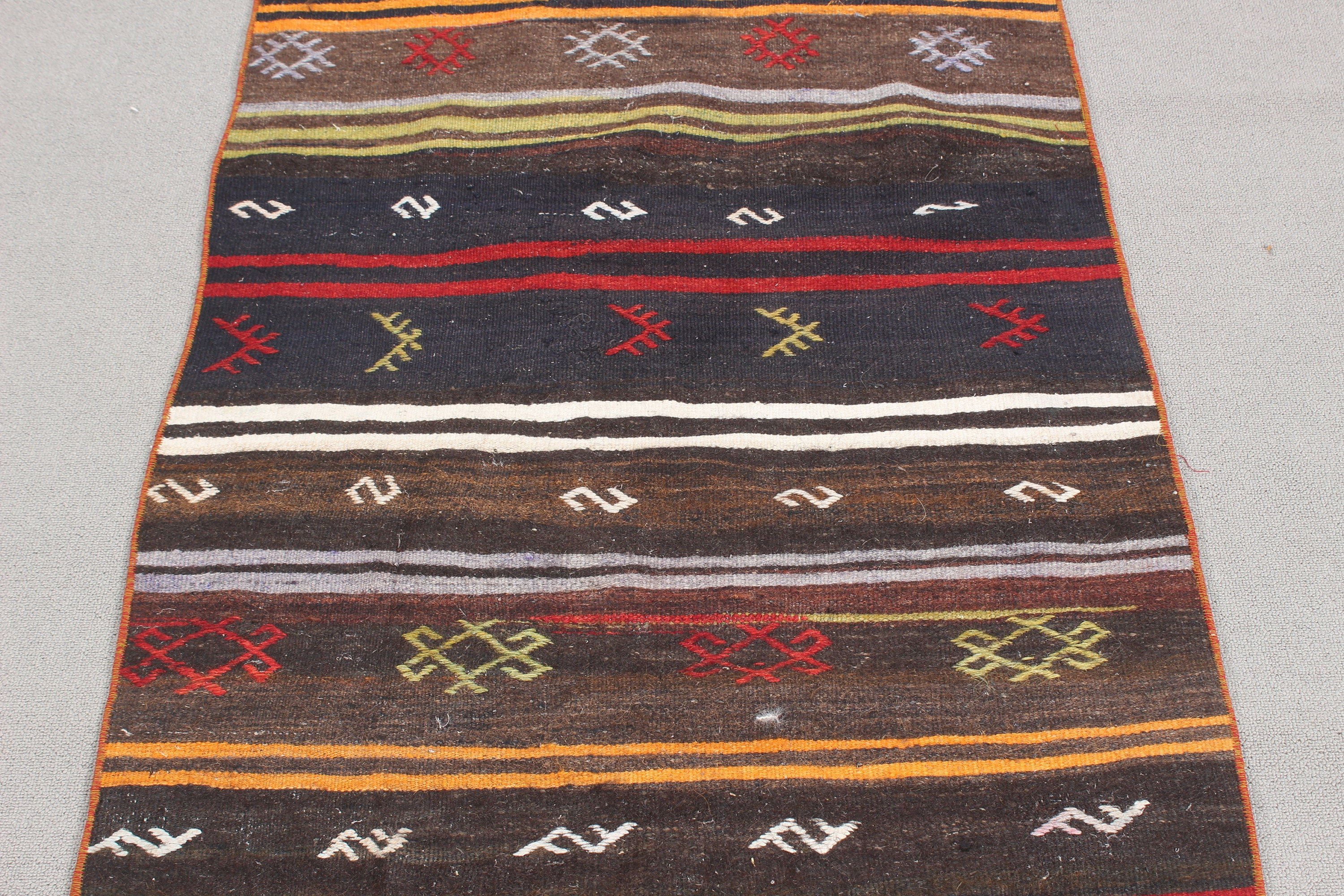 2.6x5.2 ft Küçük Halılar, Vintage Halılar, Küçük Alan Halıları, Siyah Geometrik Halı, Kilim, Hindi Halısı, Türk Halıları, Ev Dekorasyonu Halıları, Boho Halıları