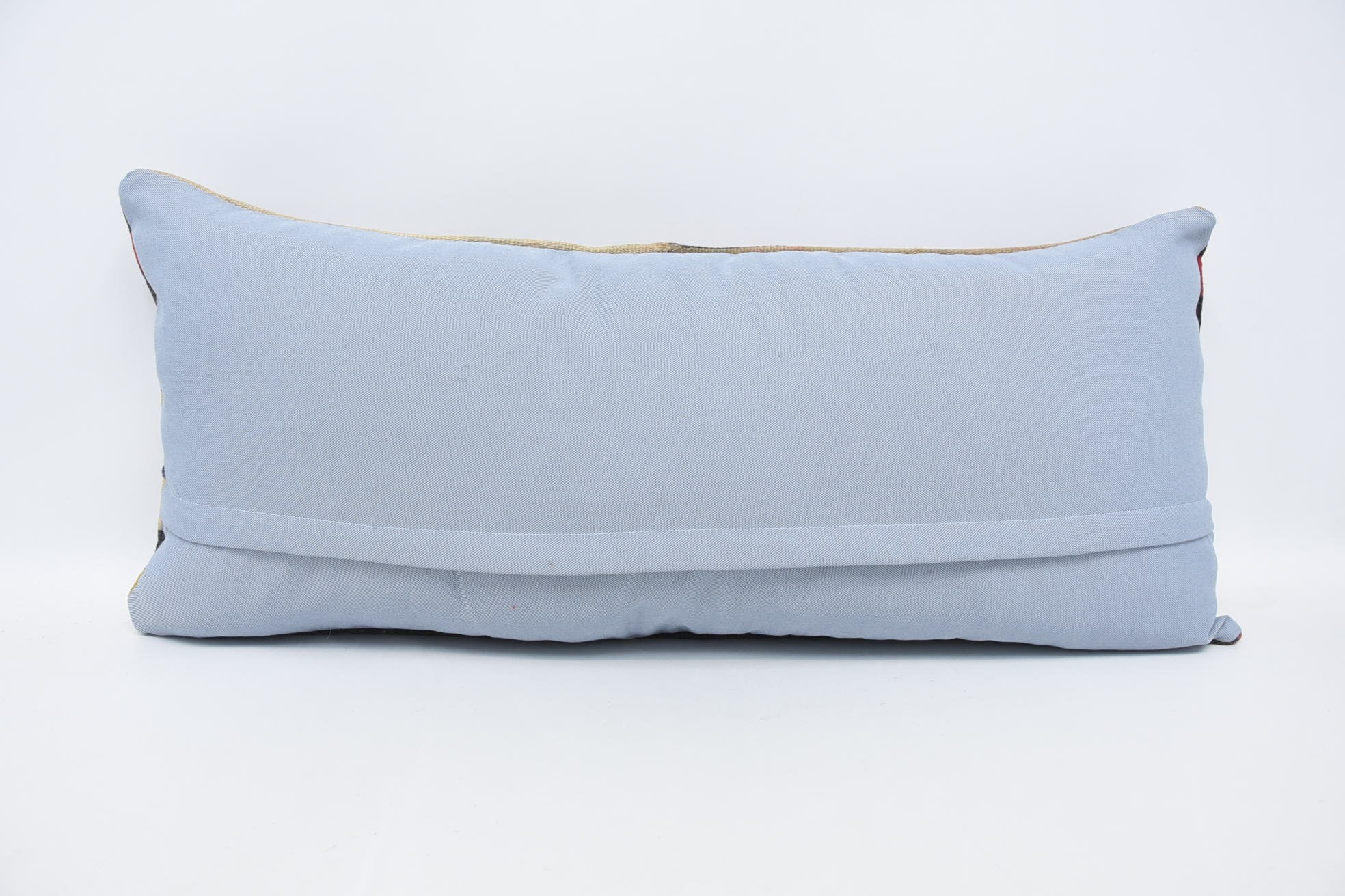 Kilim Cushion Sham, 16"x36" Beige Pillow, Kilim Pillow Cover, Gift Pillow, Outdoor Bolster Cushion, Handmade Rug Seat Cushion Cover