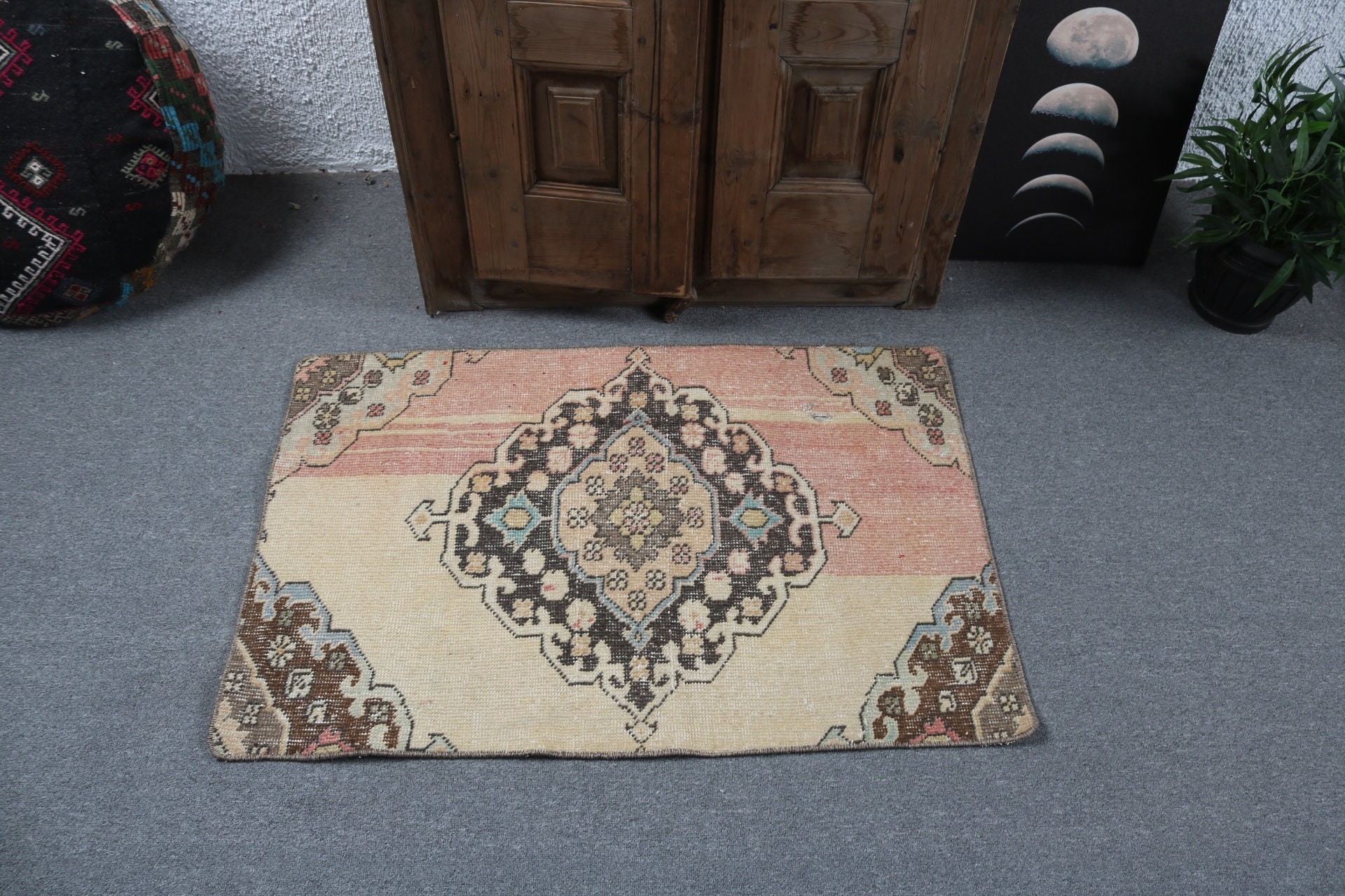 Türk Halısı, Fas Halıları, Sarı Açıklama Halıları, Duvara Asılan Halılar, Vintage Halılar, 2.3x3.4 ft Küçük Halılar, Yatak Odası Halısı