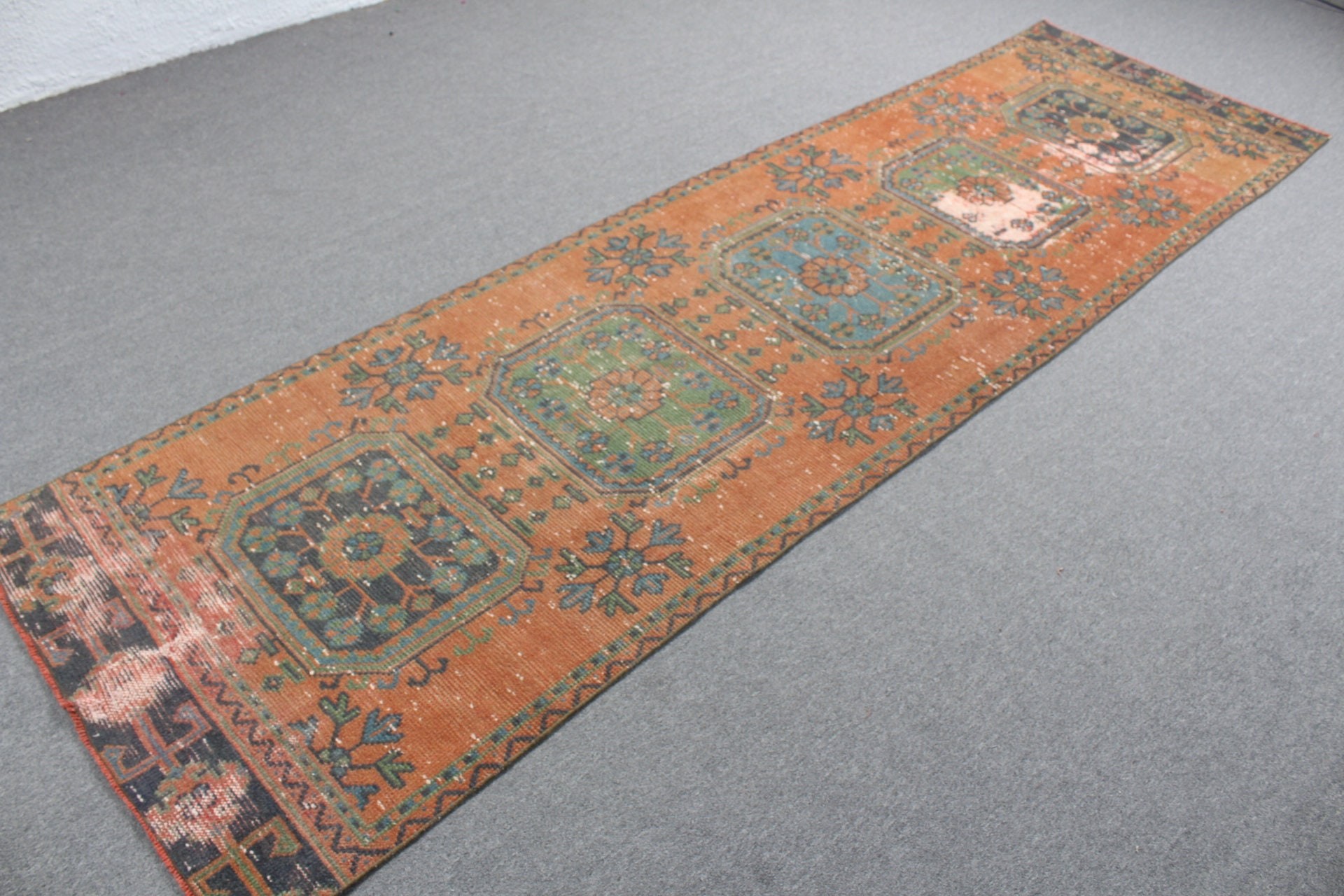 Hallway Rug, Corridor Rugs, Bedroom Rug, 3x10.2 ft Runner Rugs, Rugs for Runner, Turkish Rug, Vintage Rug, Moroccan Rug, Brown Cool Rugs