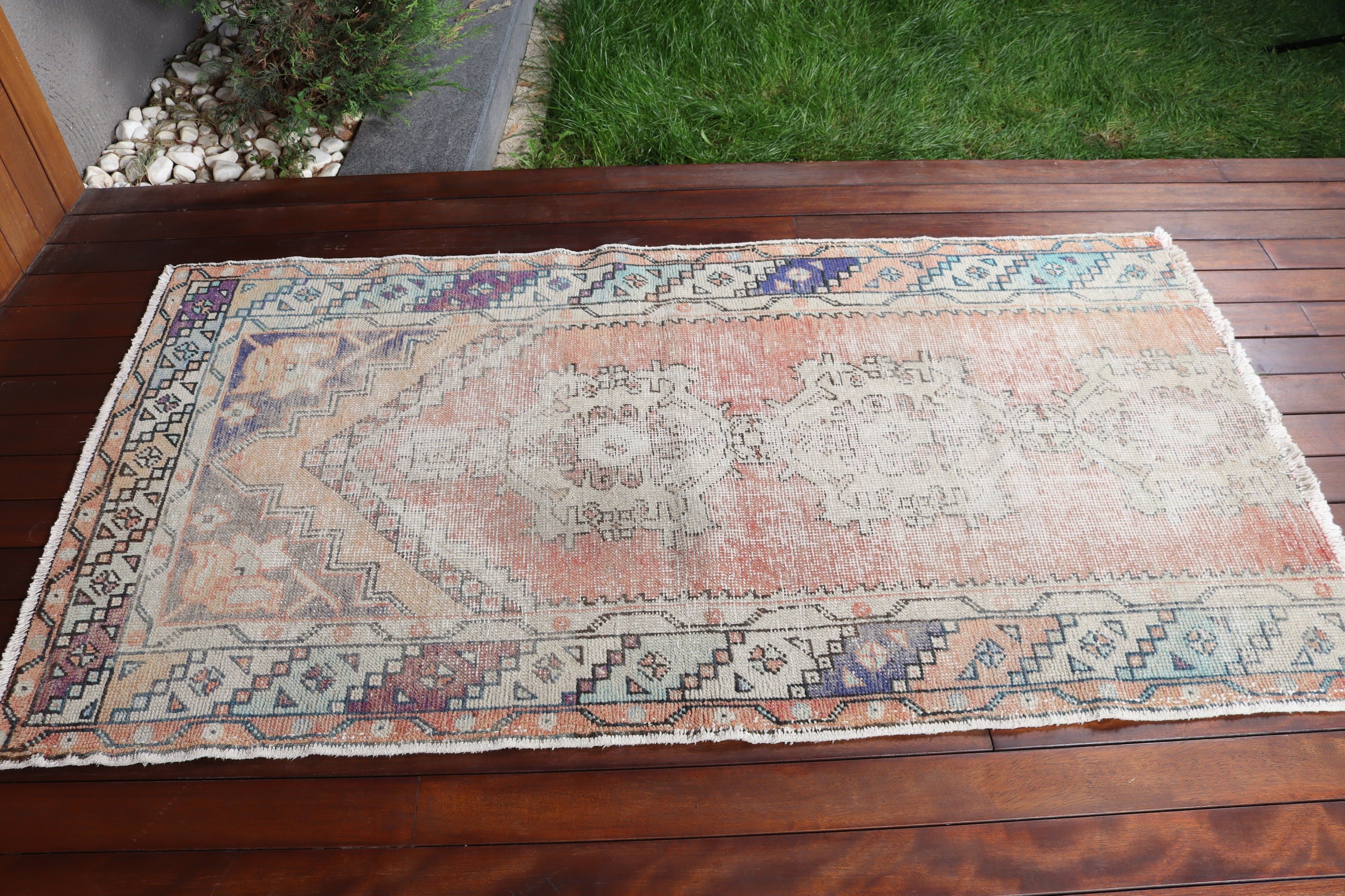 Geometric Rugs, Vintage Rugs, Entry Rugs, Kitchen Rugs, 3.3x6.1 ft Accent Rug, Handwoven Rug, Home Decor Rug, Turkish Rug, Red Modern Rugs