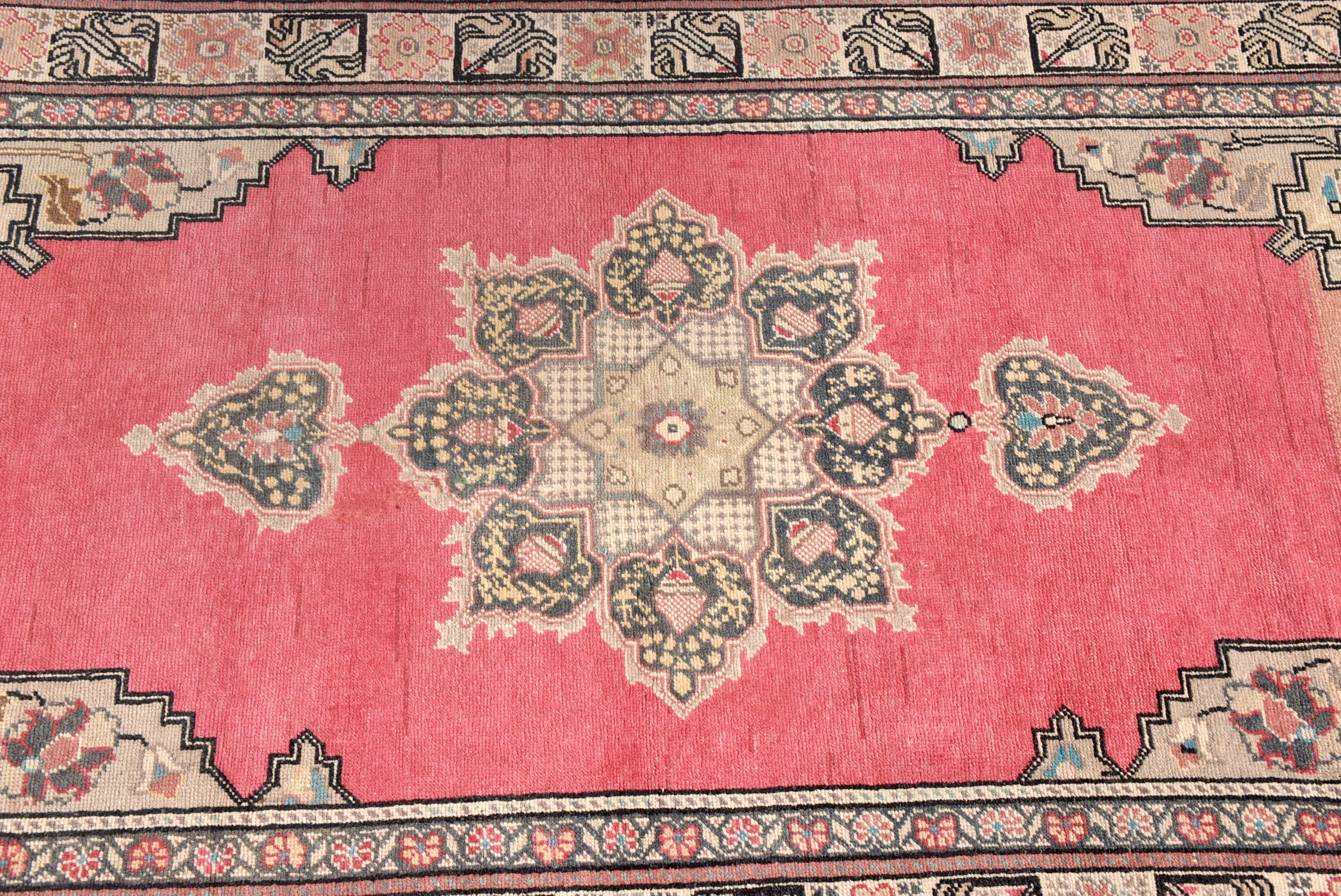 Dekoratif Halılar, Vintage Halılar, Pembe Açıklama Halısı, Nötr Halı, Türk Halıları, 3,2x5,8 ft Vurgulu Halılar, Ev Dekorasyonu Halıları, Mutfak Halıları