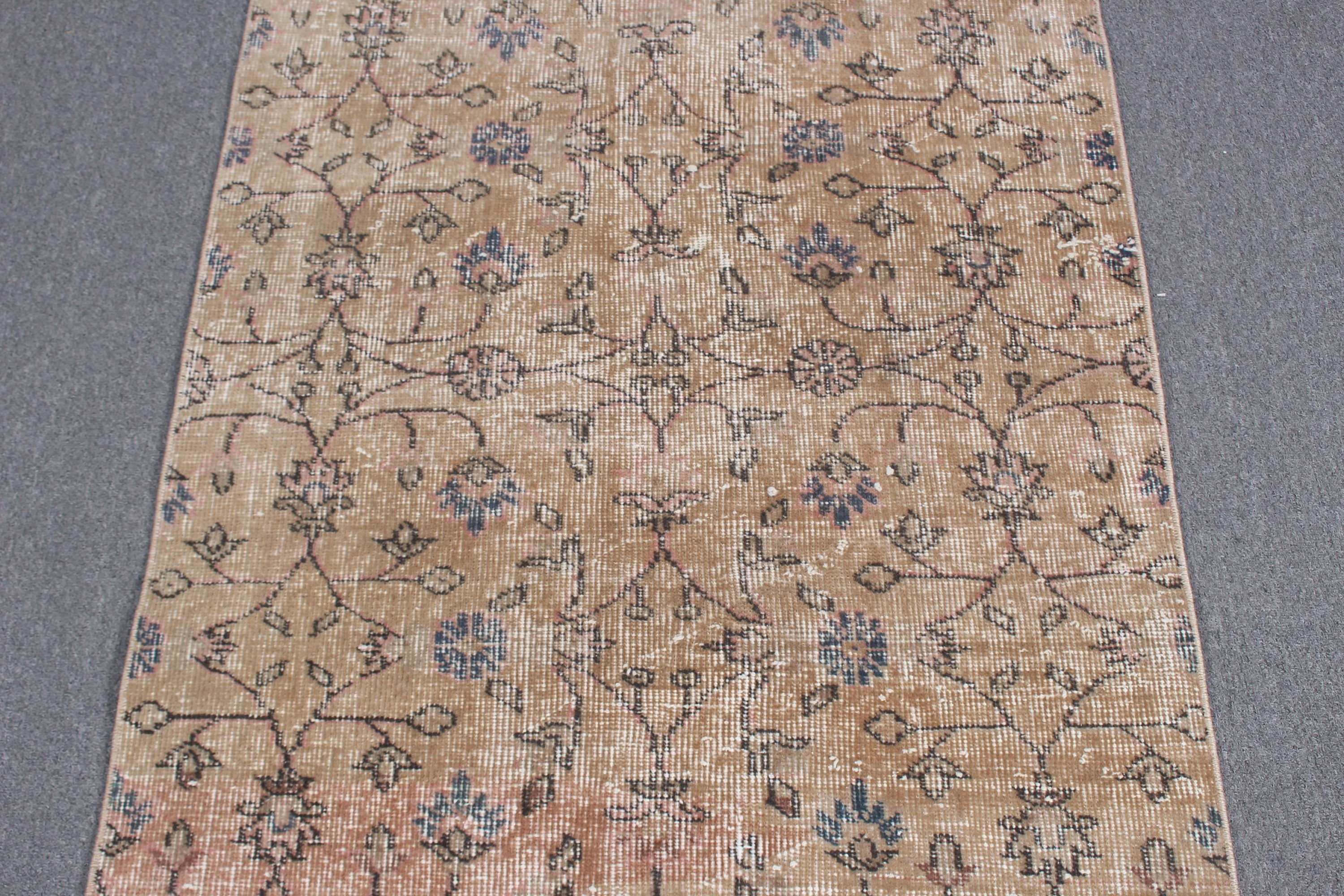 2.9x6.3 ft Accent Rug, Turkish Rugs, Brown Antique Rug, Vintage Rug, Nursery Rugs, Organic Rug, Bedroom Rug, Statement Rug