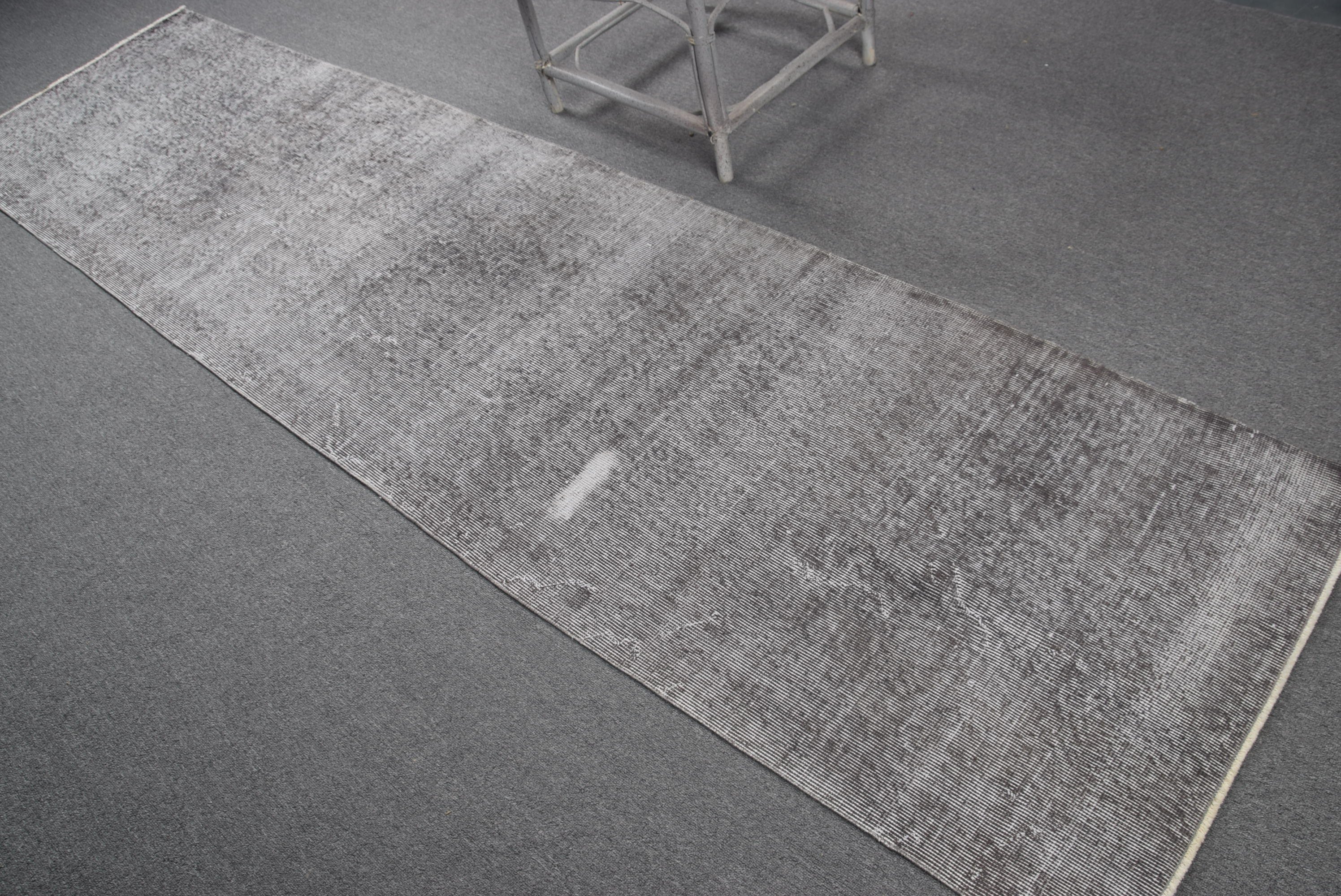 Nomadic Rug, Hallway Rug, Corridor Rugs, Floor Rugs, Turkish Rug, Home Decor Rug, Gray  2.6x10.1 ft Runner Rug, Vintage Rug
