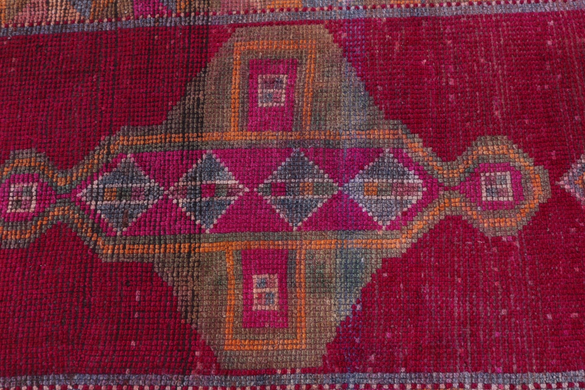 Vintage Rug, Kitchen Rug, 2.9x10.3 ft Runner Rugs, Corridor Rug, Rugs for Corridor, Turkish Rug, Pink Cool Rug, Cool Rugs, Anatolian Rug