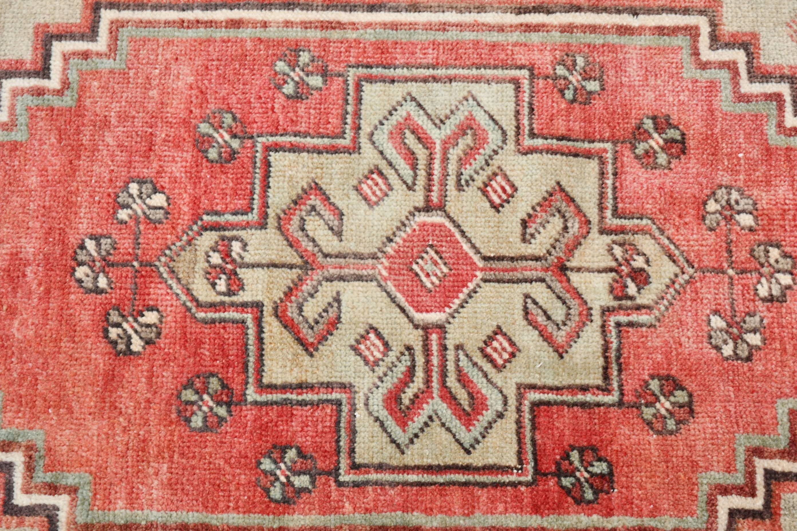 Bath Rug, Bedroom Rug, Moroccan Rug, Home Decor Rug, Vintage Rugs, Red  1.8x3.1 ft Small Rug, Rugs for Door Mat, Turkish Rugs