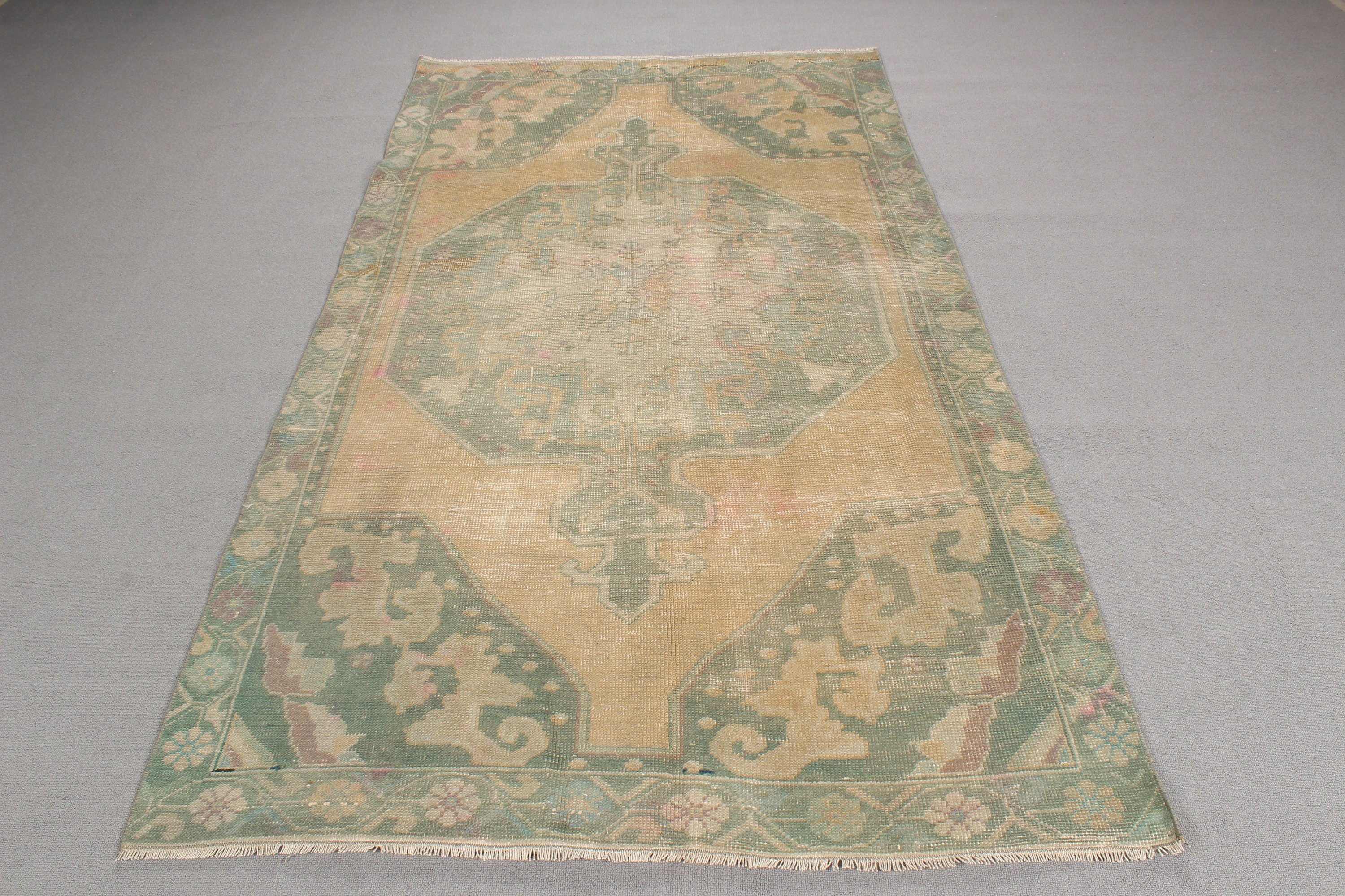 Vintage Rug, 4.2x7.2 ft Area Rug, Luxury Rug, Brown Home Decor Rug, Living Room Rugs, Nursery Rugs, Turkey Rug, Turkish Rug