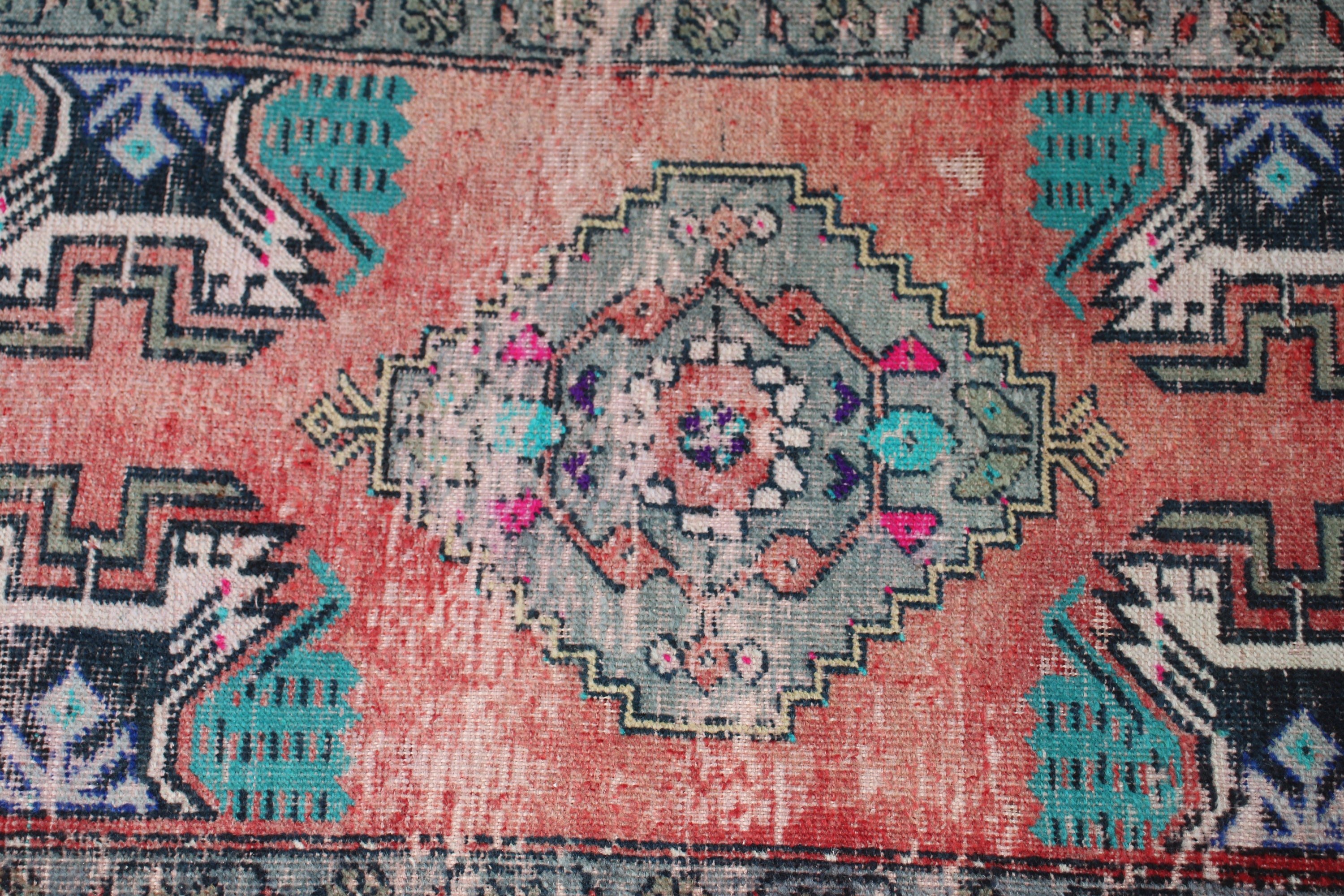 1.5x3.2 ft Küçük Halı, Mutfak Halıları, Duvara Asılı Halılar, Türk Halıları, Kırmızı Anadolu Halıları, Yer Halıları, Boho Halıları, Vintage Halı