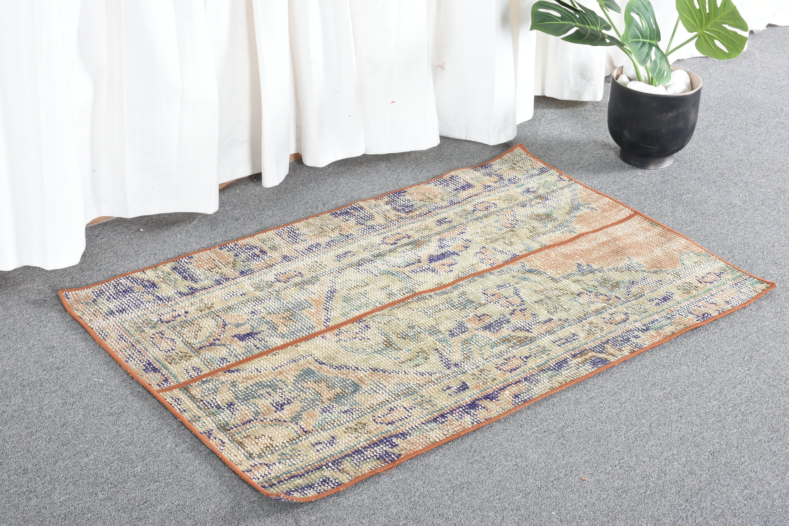 Turkish Rug, Vintage Rug, Bedroom Rugs, Nursery Rug, Dorm Rug, Home Decor Rugs, 2.1x3.2 ft Small Rug, Moroccan Rug, Green Anatolian Rug