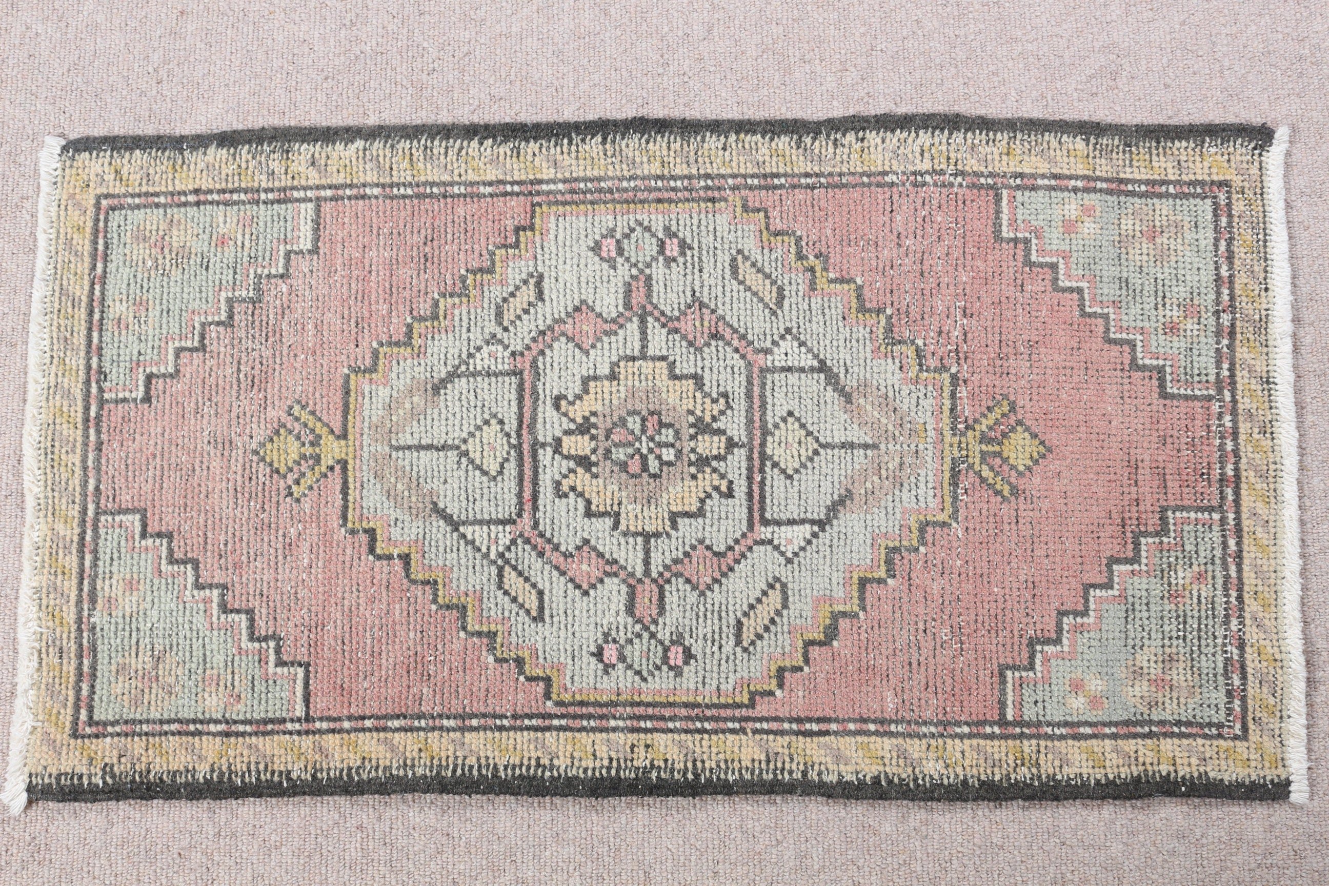 1.6x2.9 ft Küçük Halılar, Çocuk Halısı, Türk Halısı, Havalı Halı, Banyo Halıları, Pembe Oryantal Halılar, Giriş Halıları, Antika Halı, Vintage Halı