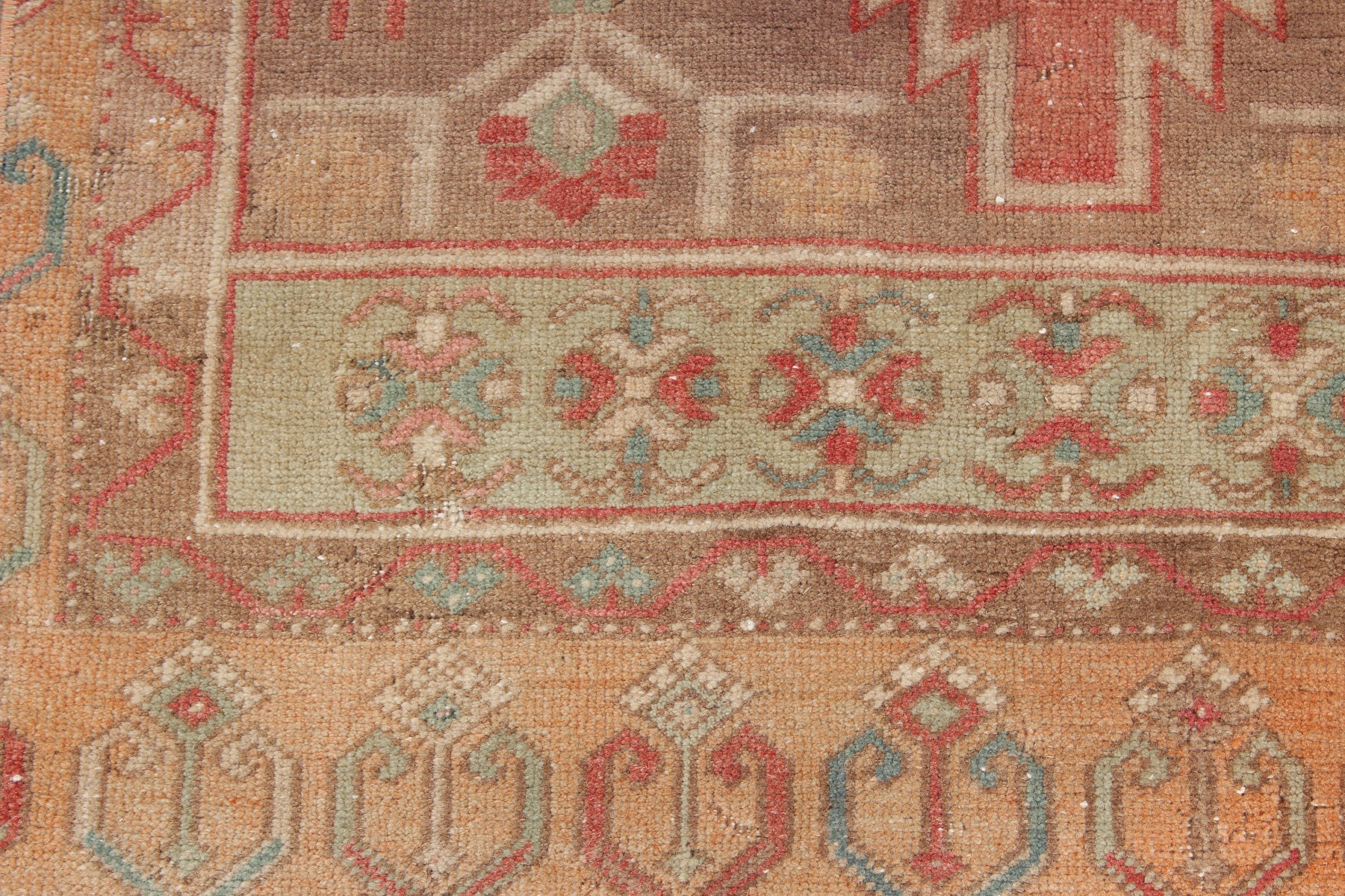 Ev Dekor Halısı, Turuncu Boho Halıları, Aztek Halıları, Oushak Halısı, 2,6x6 ft Accent Halı, Dekoratif Halı, Türk Halıları, Boho Accent Halısı, Vintage Halılar