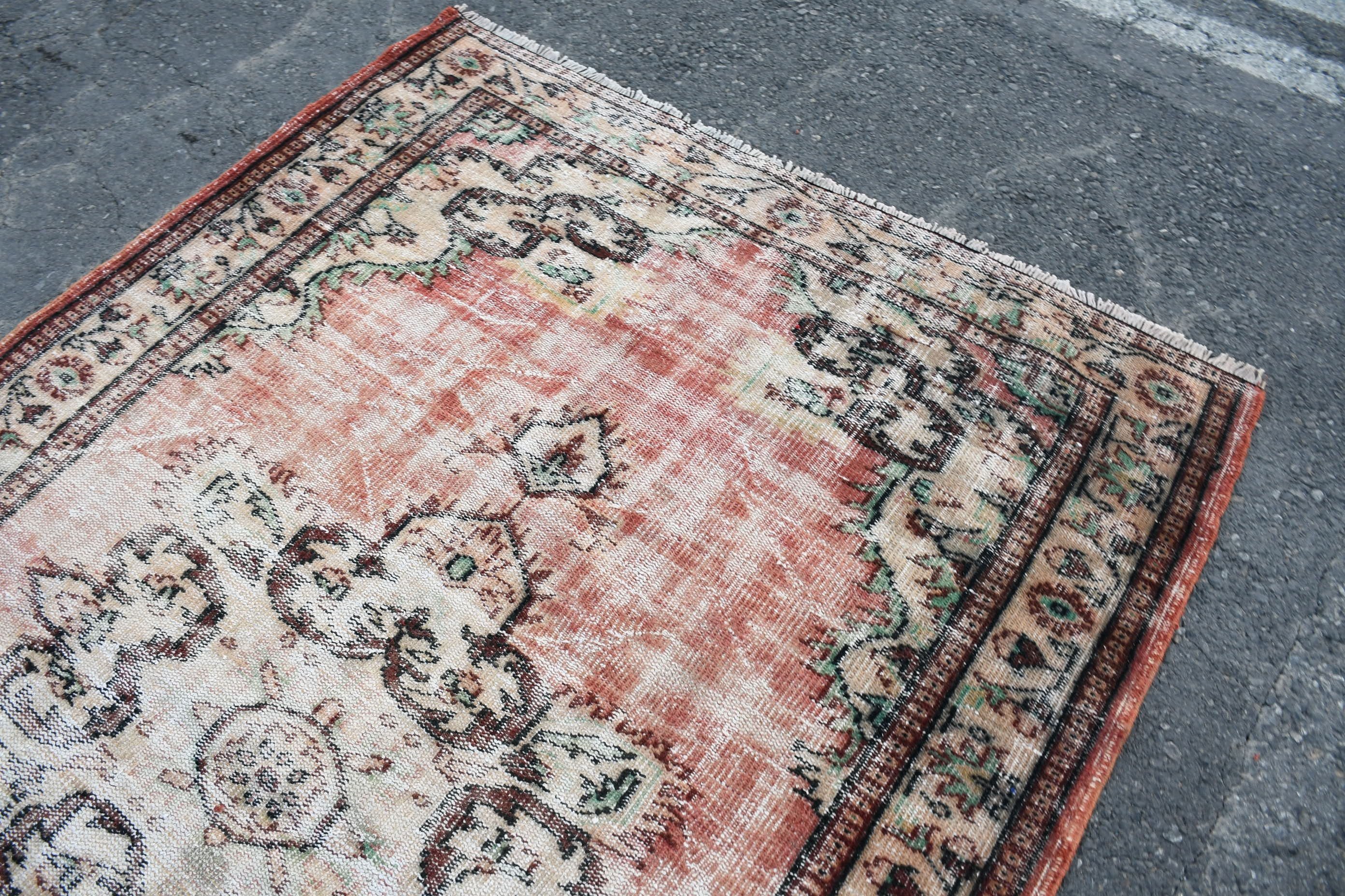 Living Room Rug, Home Decor Rug, Dining Room Rug, Vintage Rug, Moroccan Rugs, Orange  5.4x8.2 ft Large Rug, Turkish Rug