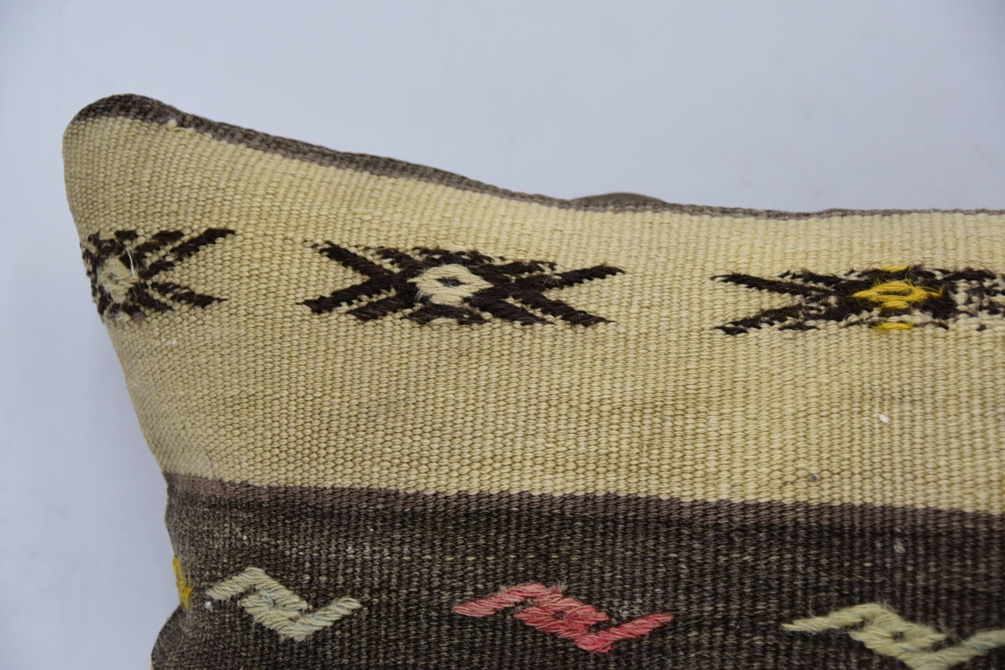 Rustic Pillow Cover, Pillow for Sofa, 16"x24" Beige Pillow, Turkish Bench Cushion, Turkish Pillow, Gift Pillow, Aesthetic Pillow