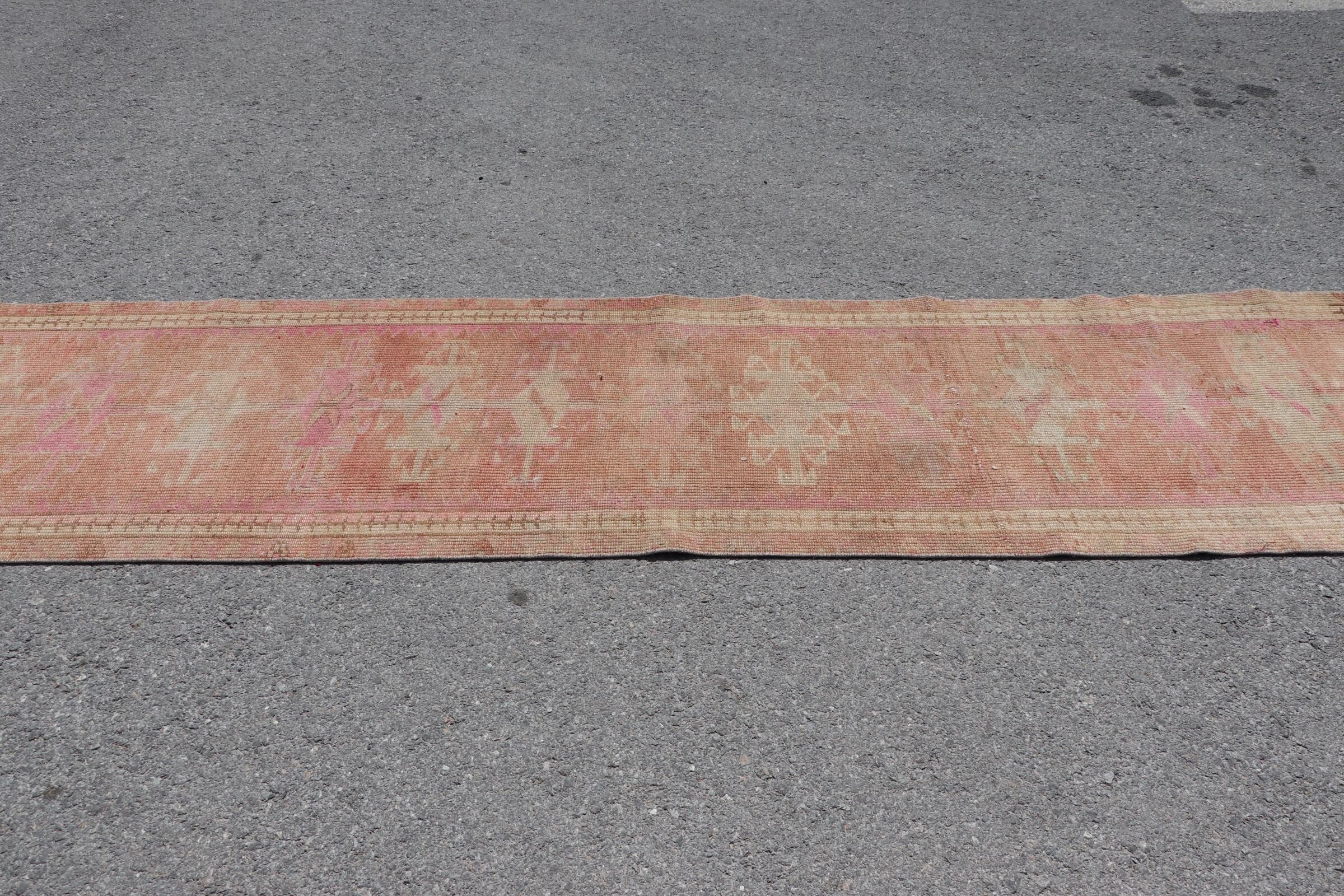 Kitchen Rug, Rugs for Stair, Oushak Rug, Turkish Rug, Beige Oriental Rug, Corridor Rug, Floor Rugs, 2.5x11.2 ft Runner Rug, Vintage Rug