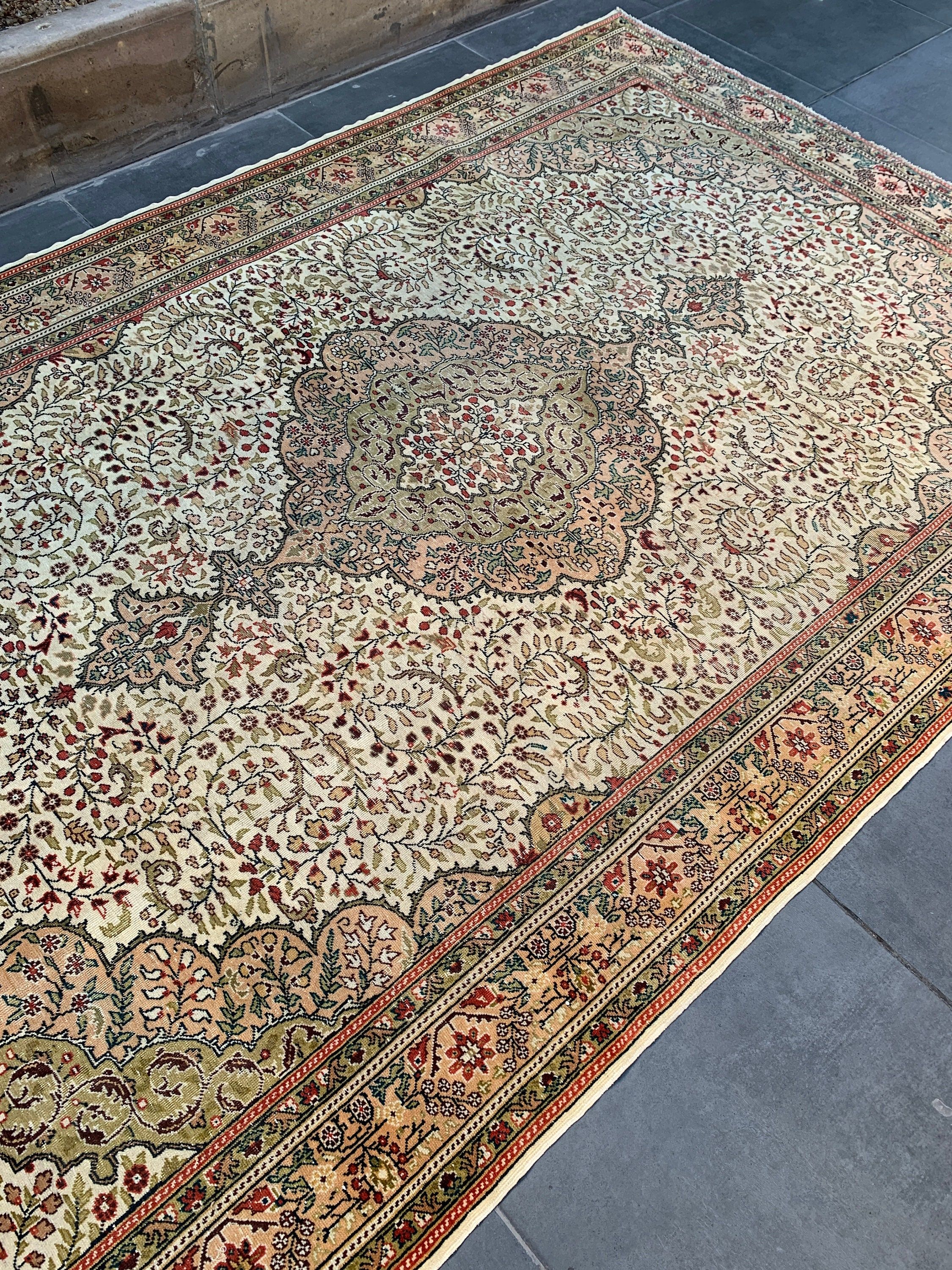 Vintage Halılar, Bej Antika Halı, Yatak Odası Halısı, Sessiz Halı, Salon Halısı, 5.2x8.6 ft Büyük Halı, Türk Halısı, Fas Halısı, Aztek Halısı, Mutfak Halısı