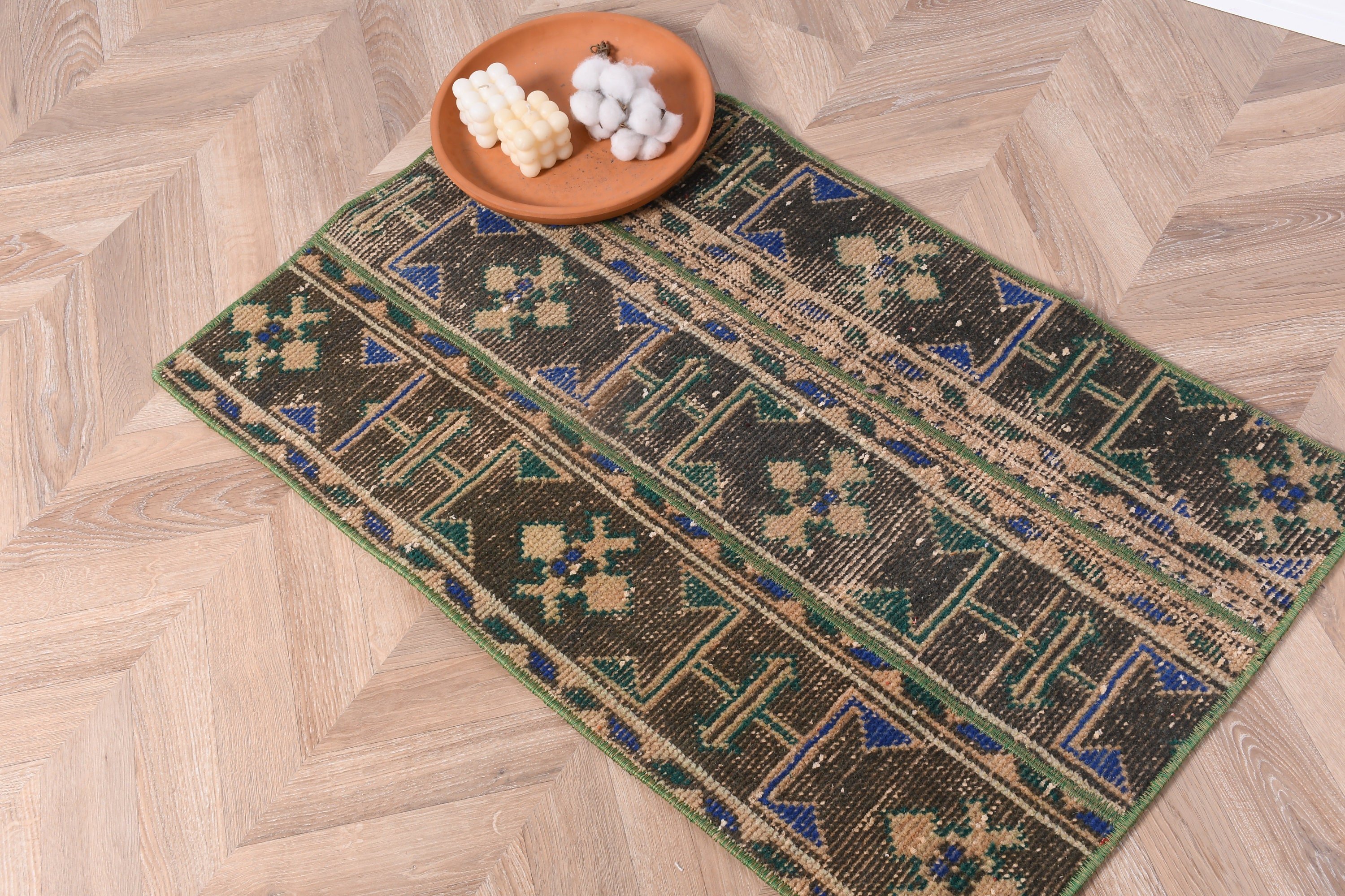 Vintage Rug, Cool Rug, Car Mat Rugs, 2.1x3.2 ft Small Rug, Turkish Rug, Rugs for Kitchen, Brown Moroccan Rugs, Nursery Rug