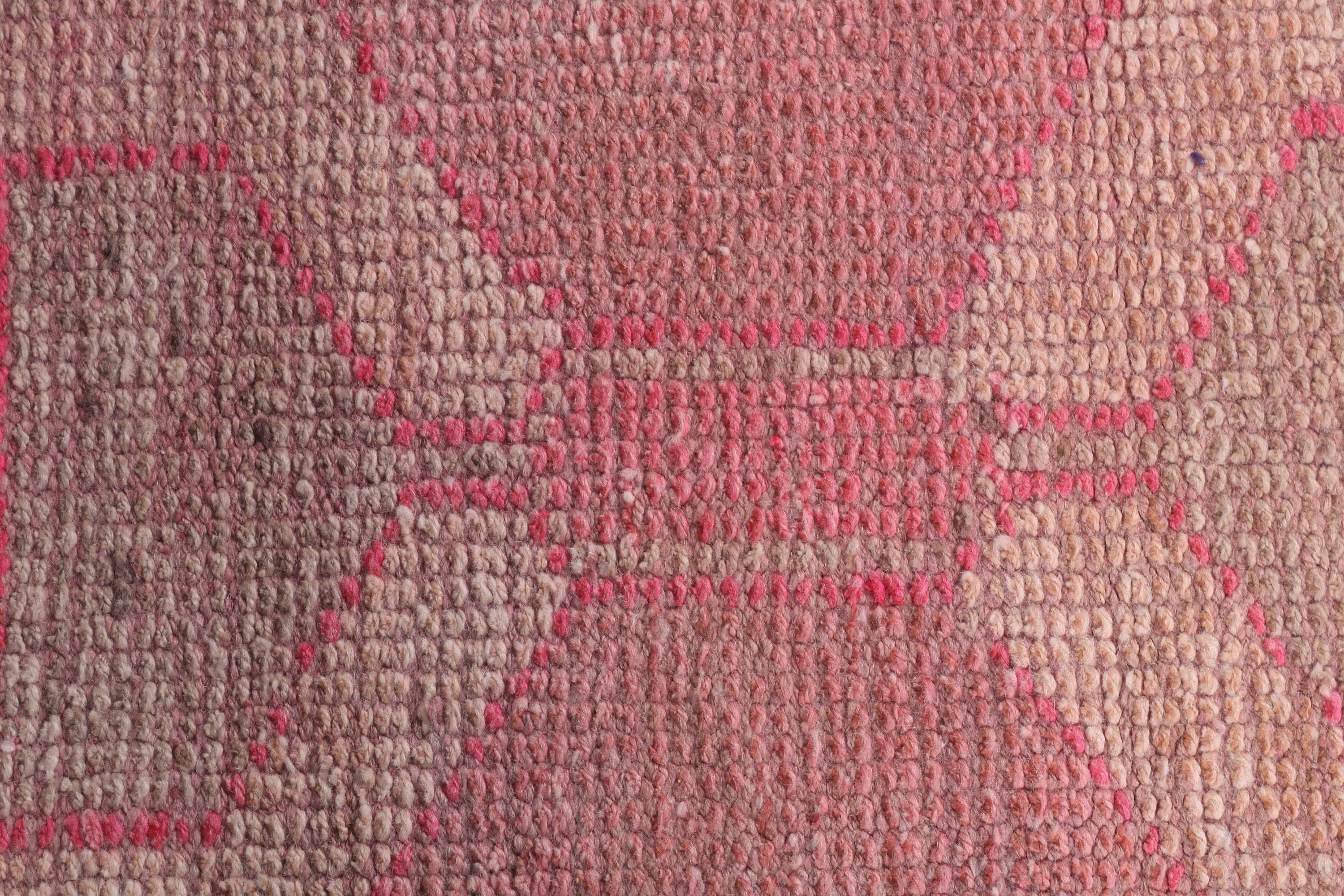 Turkish Rugs, Modern Rugs, Hallway Rugs, Floor Rug, Pink Modern Rug, Anatolian Rug, 2.1x10.3 ft Runner Rug, Vintage Rug, Corridor Rugs