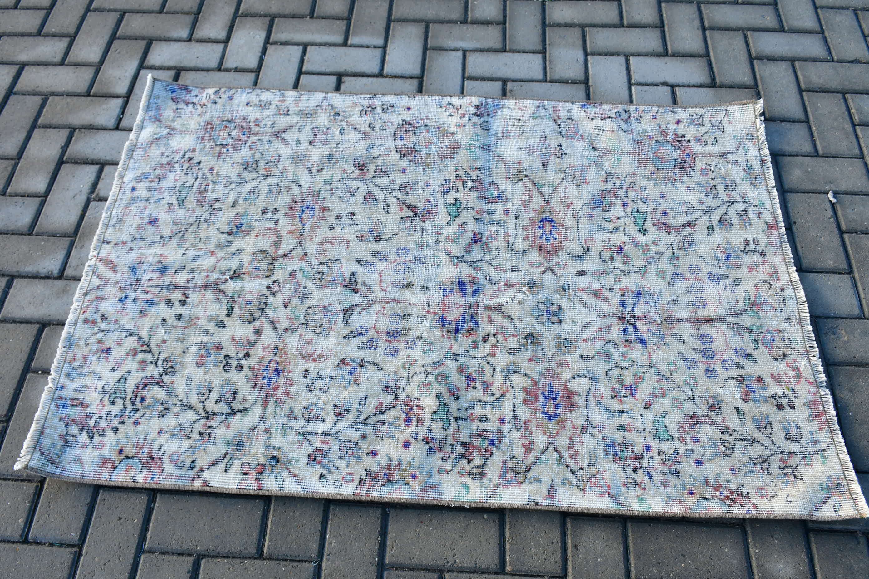 Beige Kitchen Rugs, 3.1x4.7 ft Small Rugs, Bedroom Rug, Wool Rug, Door Mat Rugs, Rugs for Door Mat, Turkish Rug, Vintage Rug