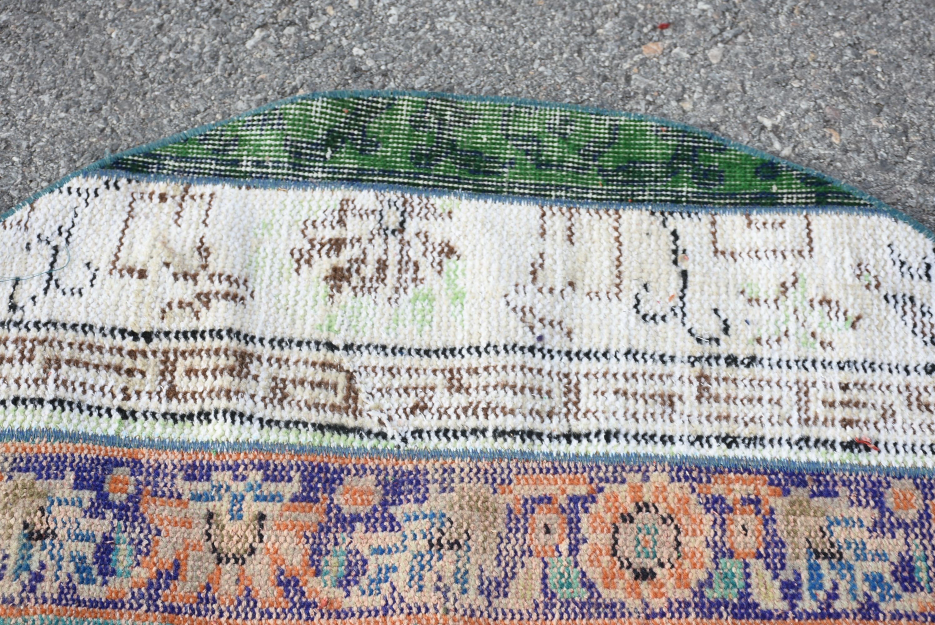 Vintage Rugs, Oushak Rug, Bath Rug, Blue Oriental Rug, Kitchen Rug, Turkish Rug, Rugs for Car Mat, 3.2x3.1 ft Small Rugs, Door Mat Rug