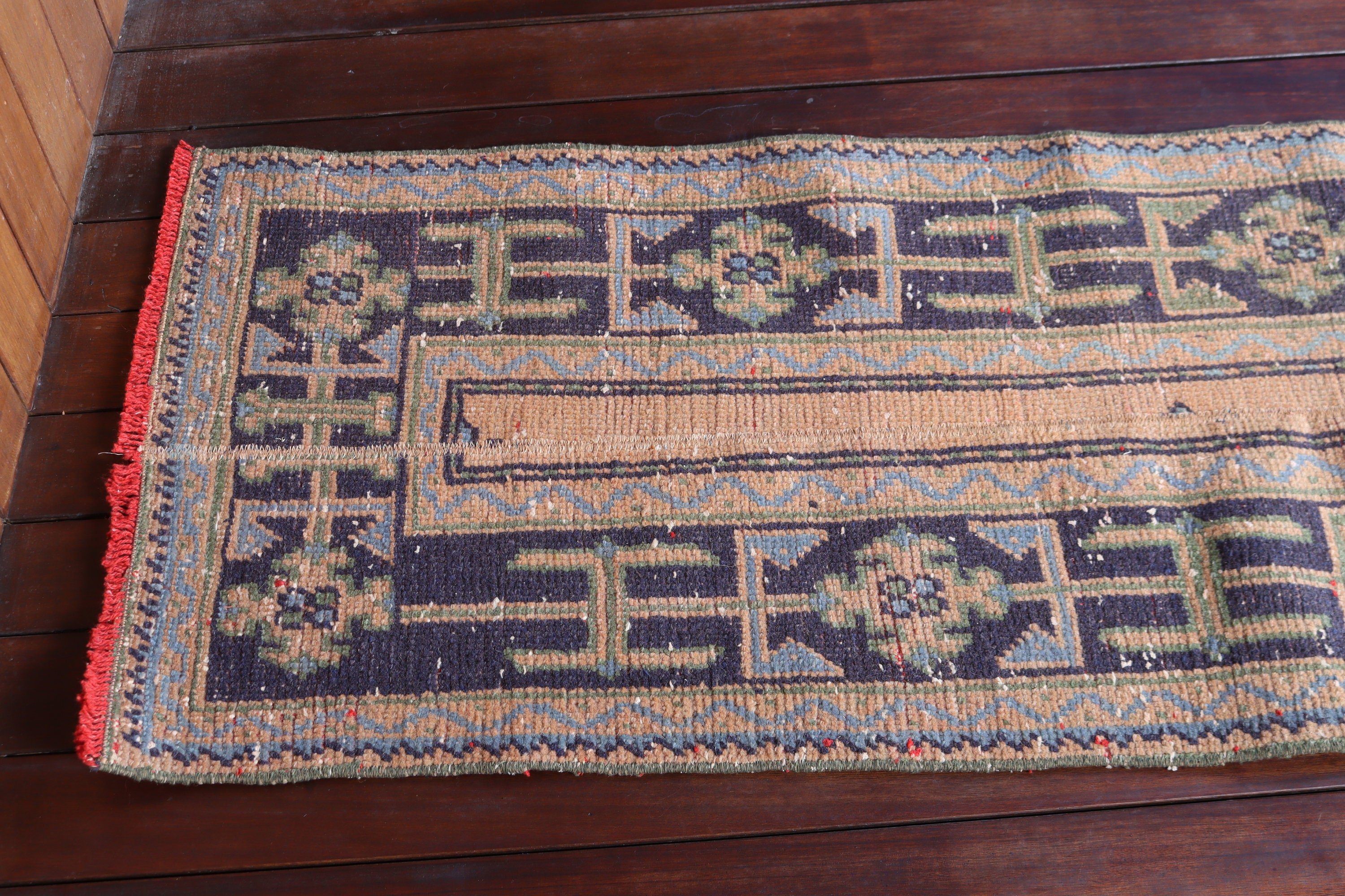 Turkish Rugs, 1.9x10.8 ft Runner Rug, Aesthetic Rugs, Floor Rug, Luxury Rugs, Flatweave Rugs, Vintage Rug, Orange Kitchen Rug, Hallway Rugs