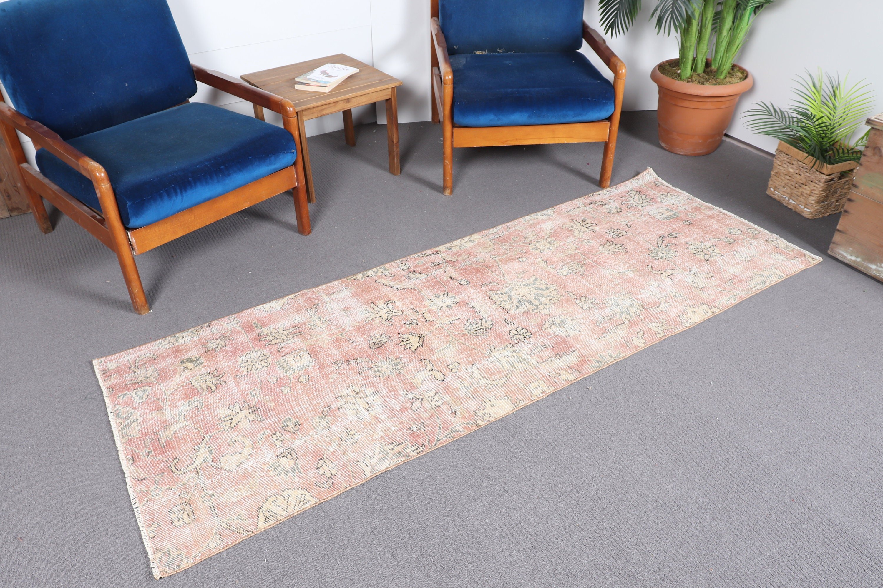 Rugs for Hallway, Turkish Rugs, 2.6x7.2 ft Runner Rug, Red Bedroom Rug, Kitchen Rug, Vintage Rug, Tribal Turkish Rug Rugs, Wool Rug