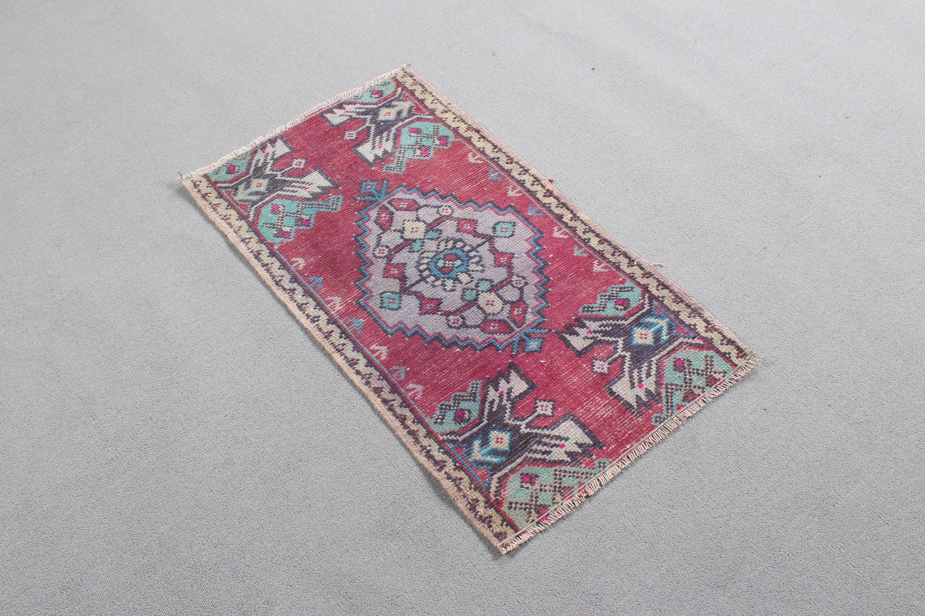 Door Mat Rugs, Cool Rugs, Vintage Rug, Bedroom Rug, Small Area Rugs, Turkish Rug, Rugs for Bath, Pink  1.6x2.9 ft Small Rug