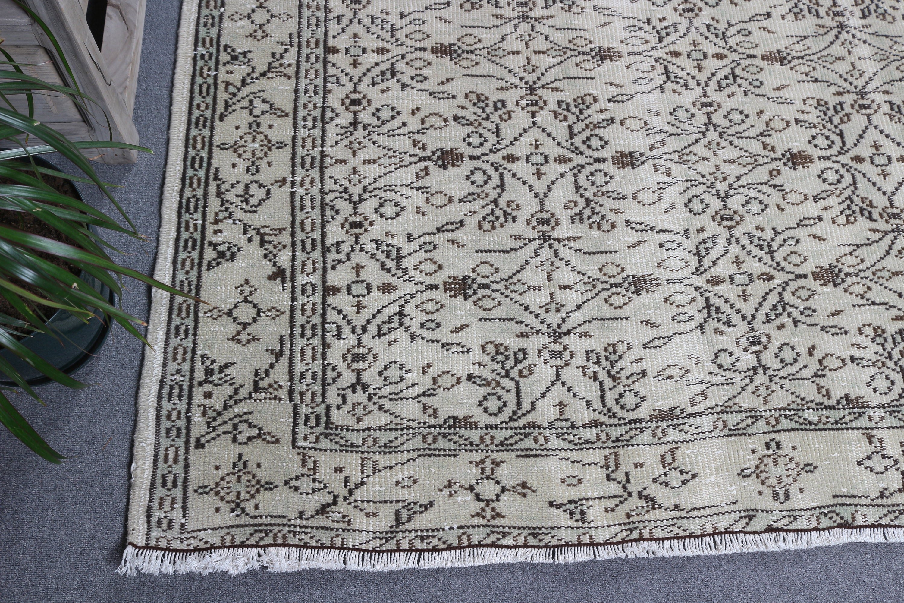 Ethnic Rug, Dining Room Rug, Beige Anatolian Rug, 5.3x8.6 ft Large Rug, Living Room Rug, Vintage Rugs, Moroccan Rug, Turkish Rugs, Wool Rug