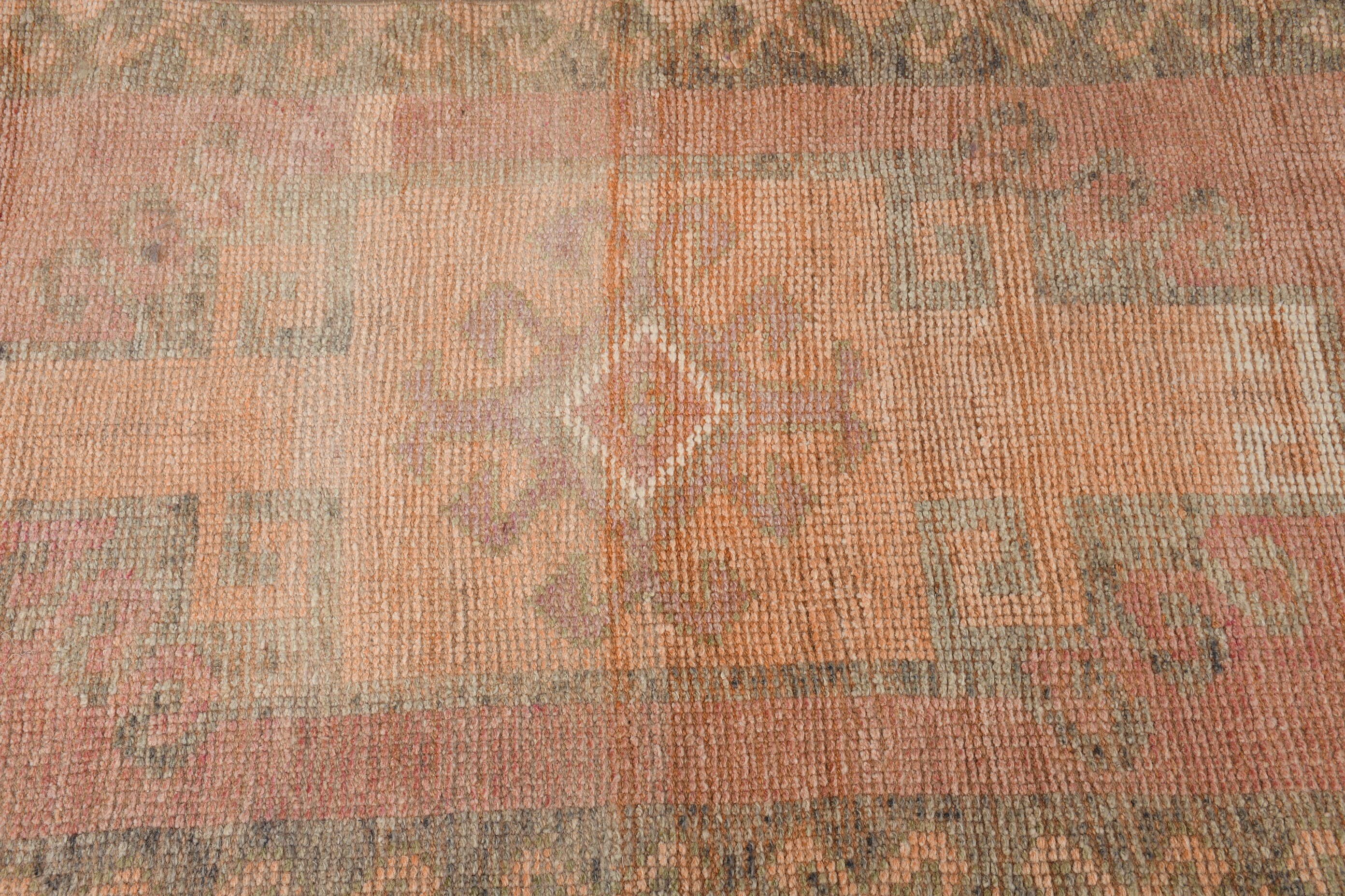 Pink Moroccan Rug, Turkish Rug, Vintage Rugs, 3x11.2 ft Runner Rugs, Rugs for Stair, Oushak Runner Rug Rugs, Floor Rugs, Kitchen Rug